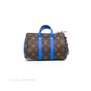 Louis Vuitton Colormania Mini Keepall Pouch Bag Charm Blue