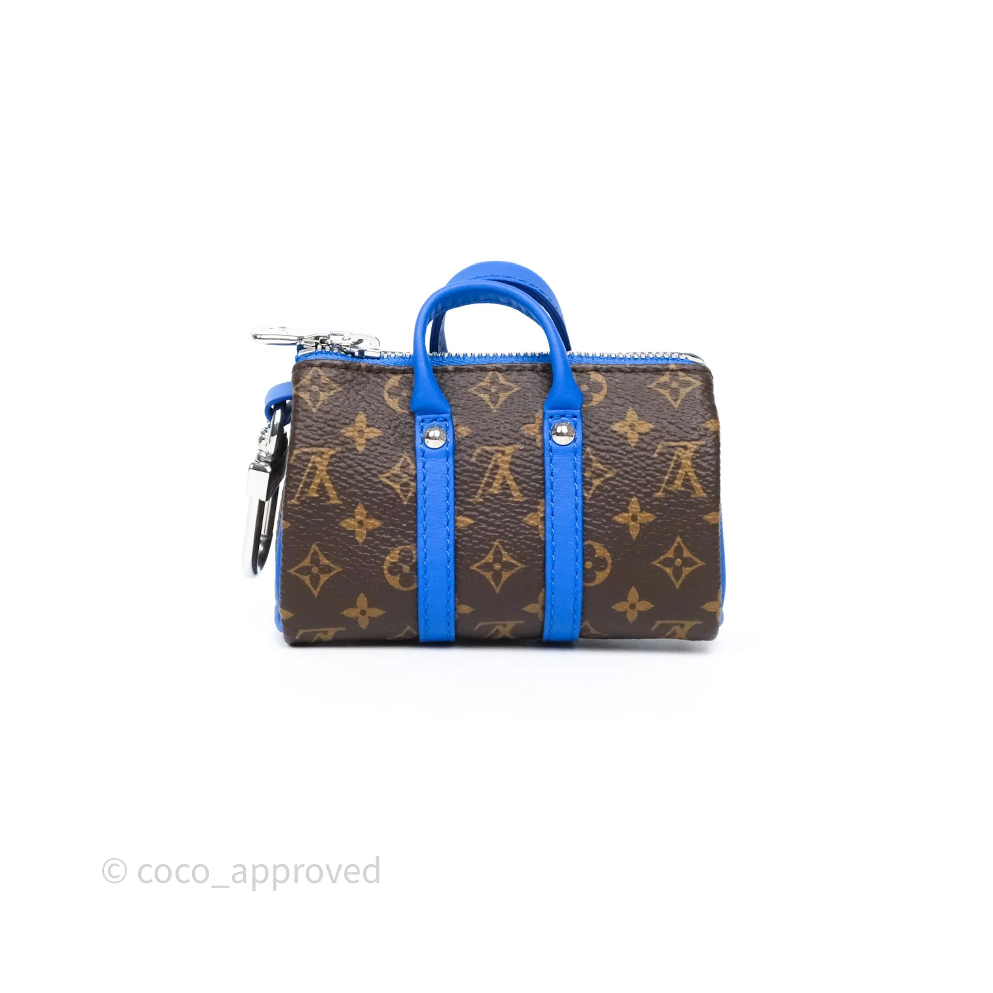 Louis Vuitton Colormania Mini Keepall Pouch Bag Charm Blue