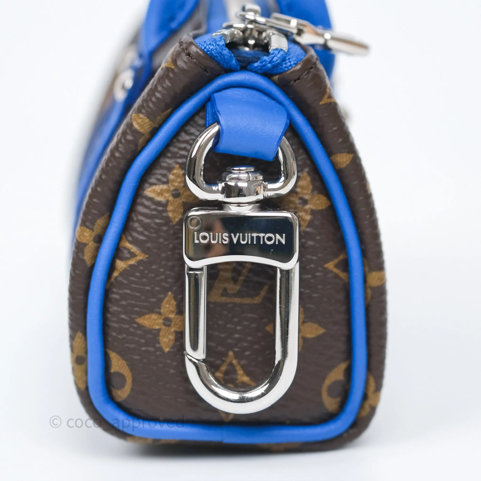 Louis Vuitton Colormania Mini Keepall Pouch Bag Charm Blue