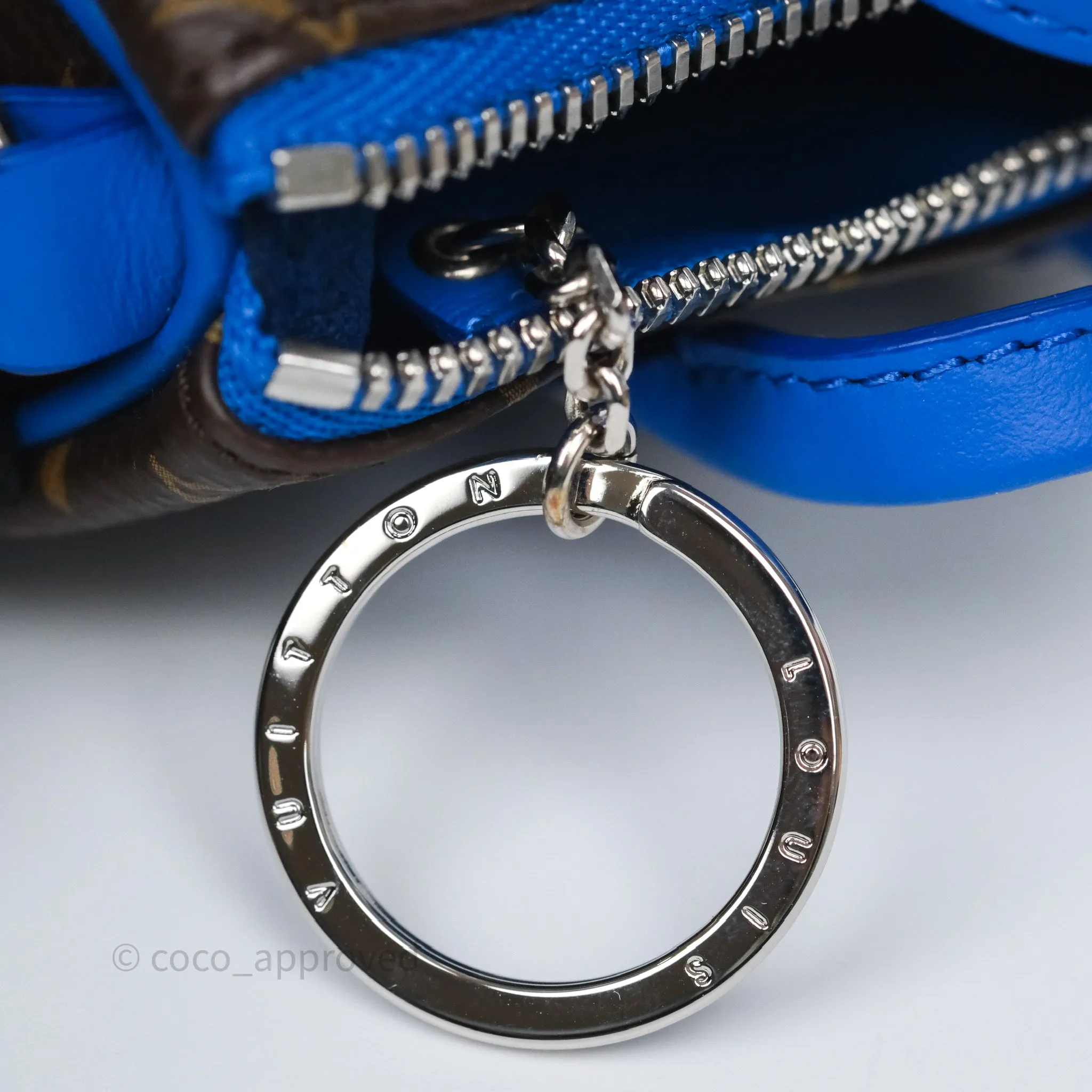 Louis Vuitton Colormania Mini Keepall Pouch Bag Charm Blue