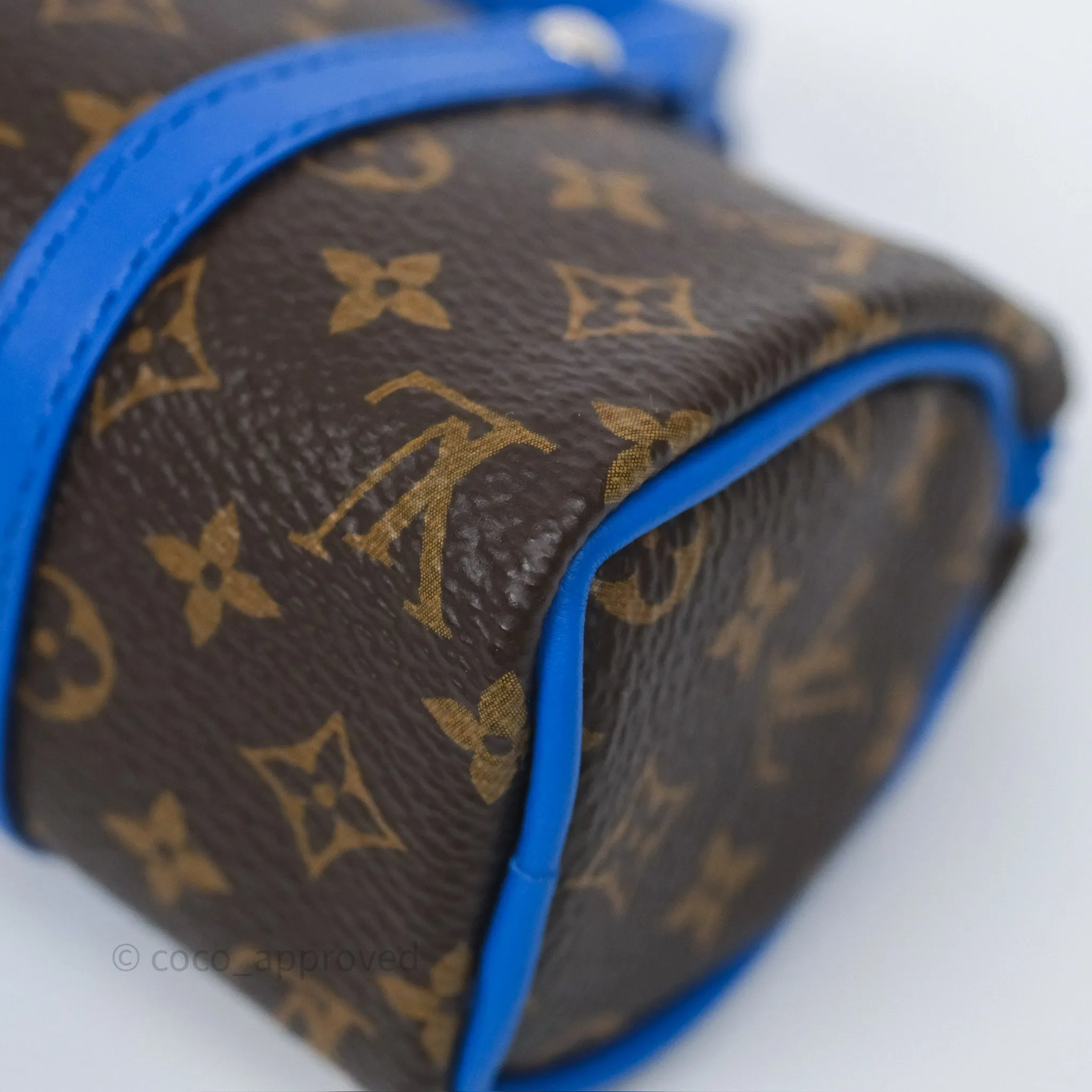 Louis Vuitton Colormania Mini Keepall Pouch Bag Charm Blue