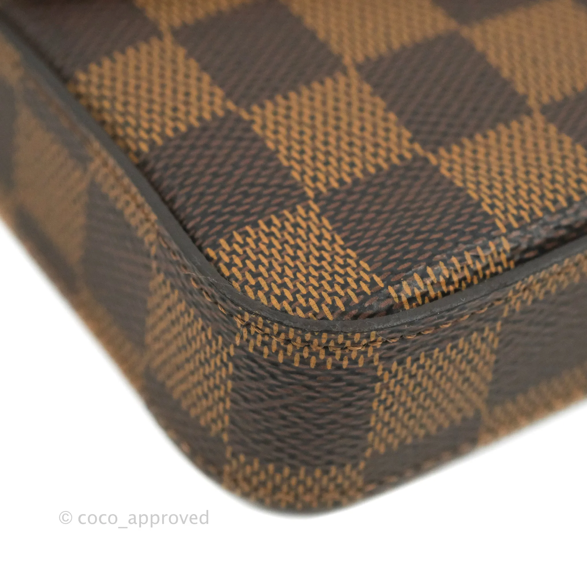 Louis Vuitton Damier Ebene Pochette Felicie Chain Wallet