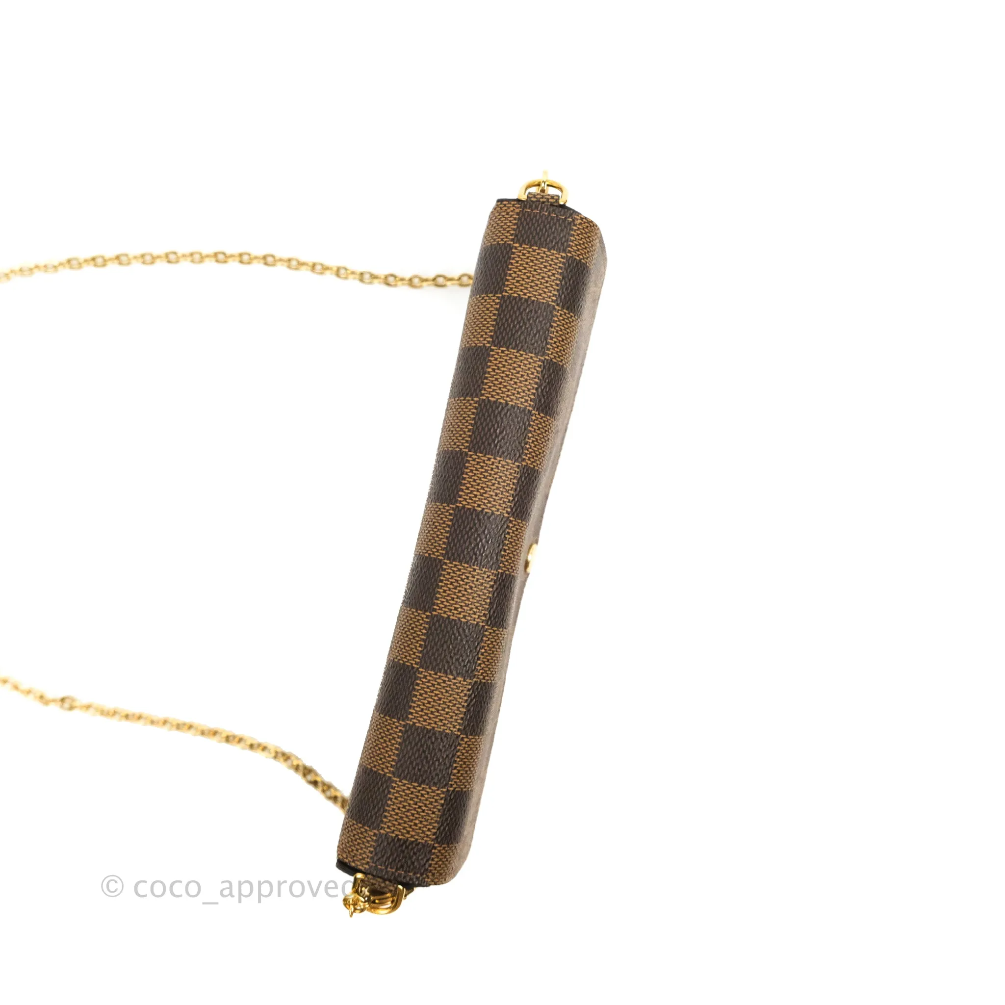Louis Vuitton Damier Ebene Pochette Felicie Chain Wallet