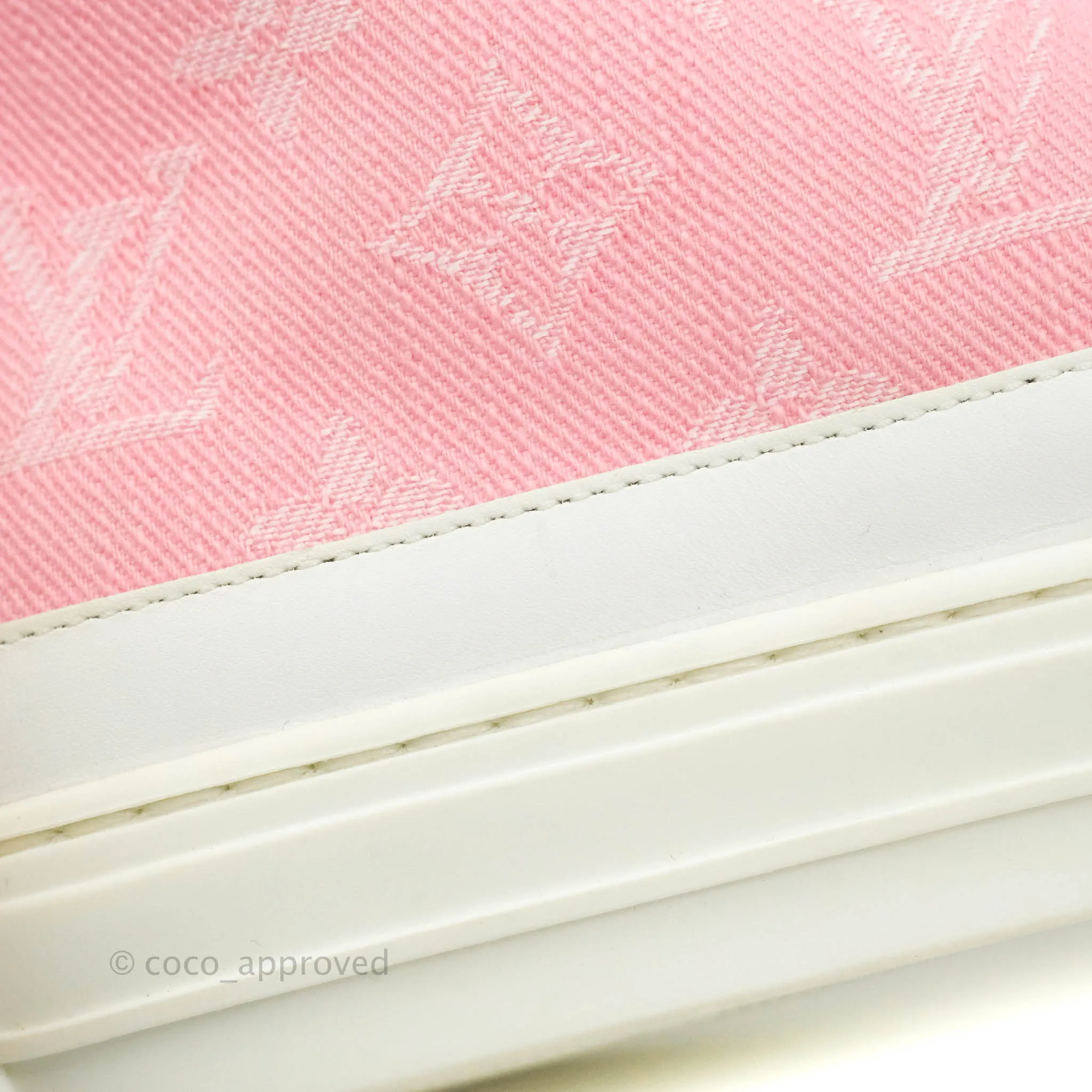 Louis Vuitton Denim Pink High Top Sneakers 36.5