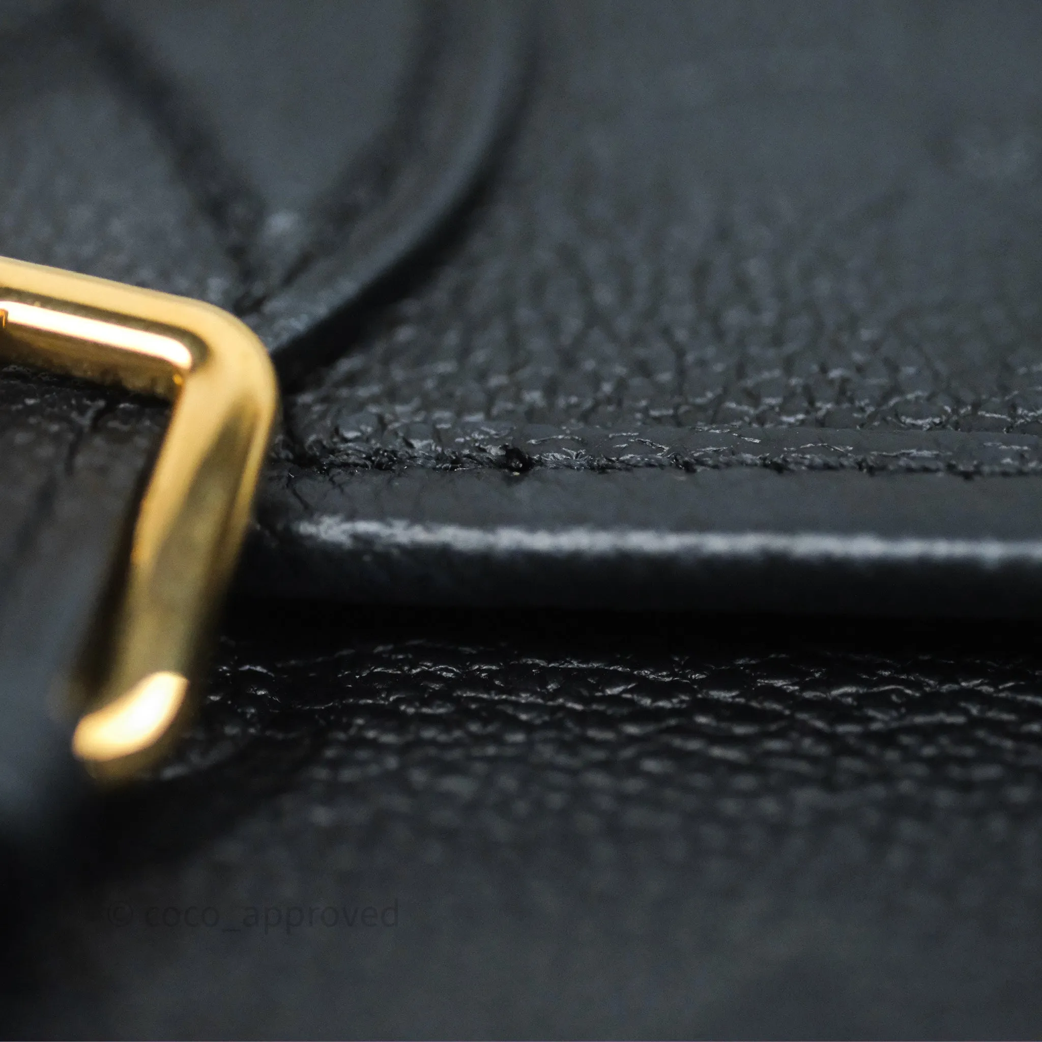 Louis Vuitton Diane Bag Black Monogram Empreinte Leather Gold Hardware