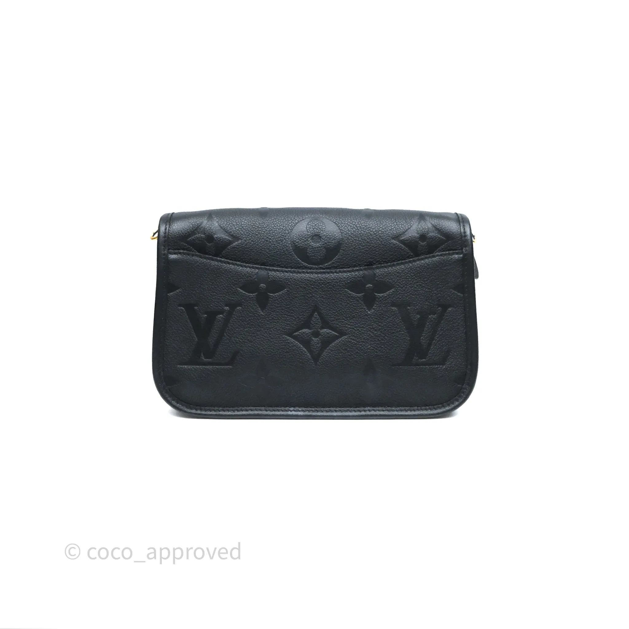 Louis Vuitton Diane Bag Black Monogram Empreinte Leather Gold Hardware