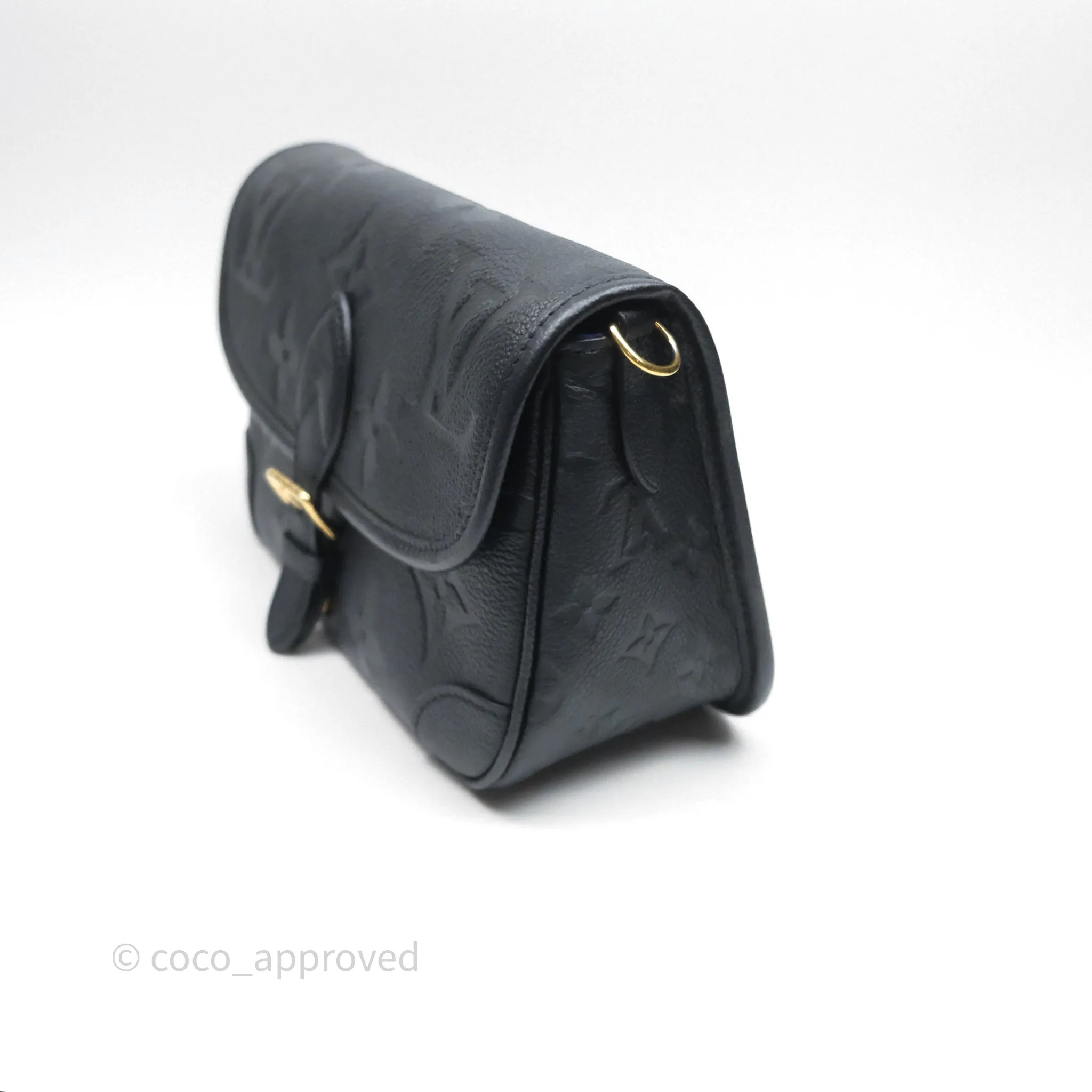 Louis Vuitton Diane Bag Black Monogram Empreinte Leather Gold Hardware