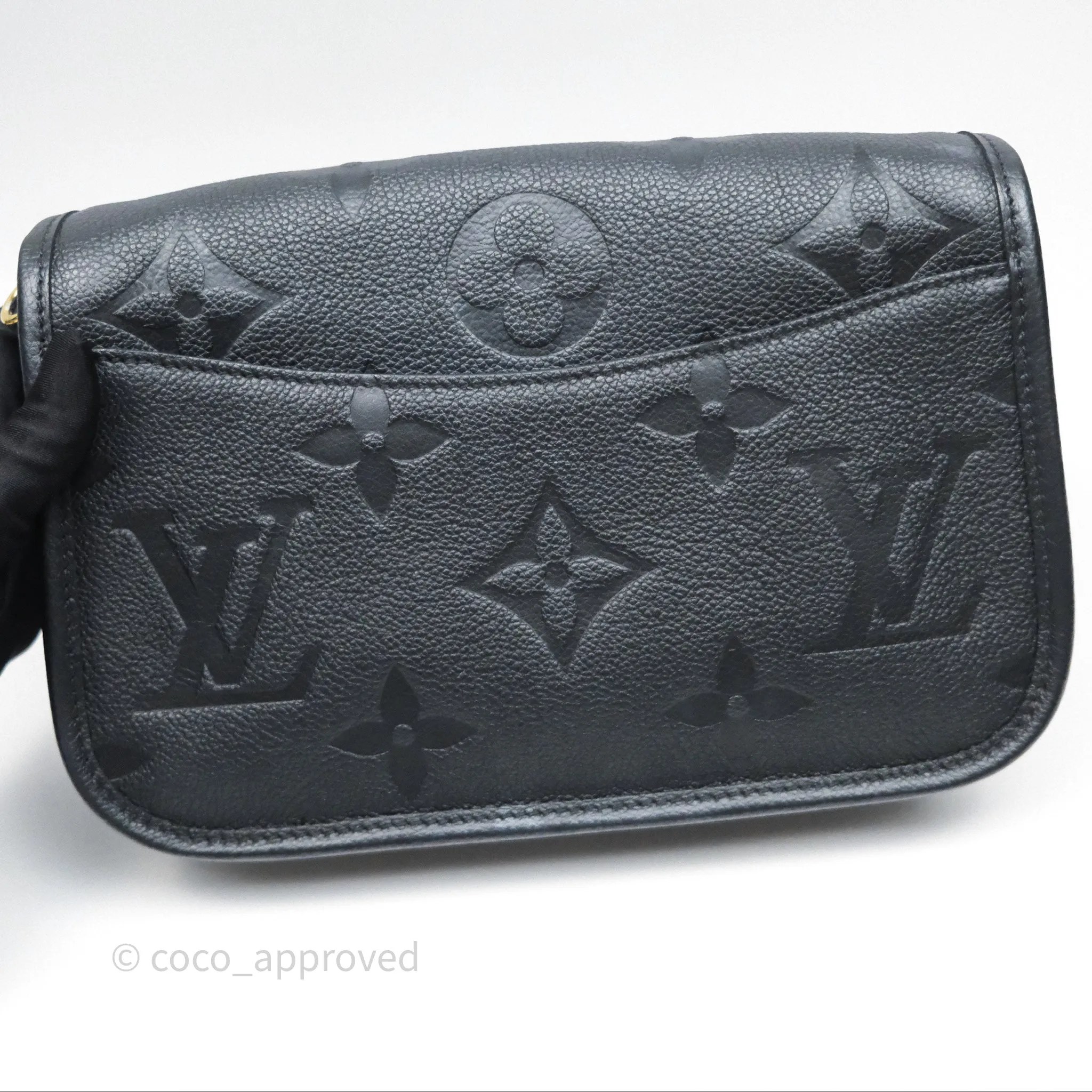 Louis Vuitton Diane Bag Black Monogram Empreinte Leather Gold Hardware