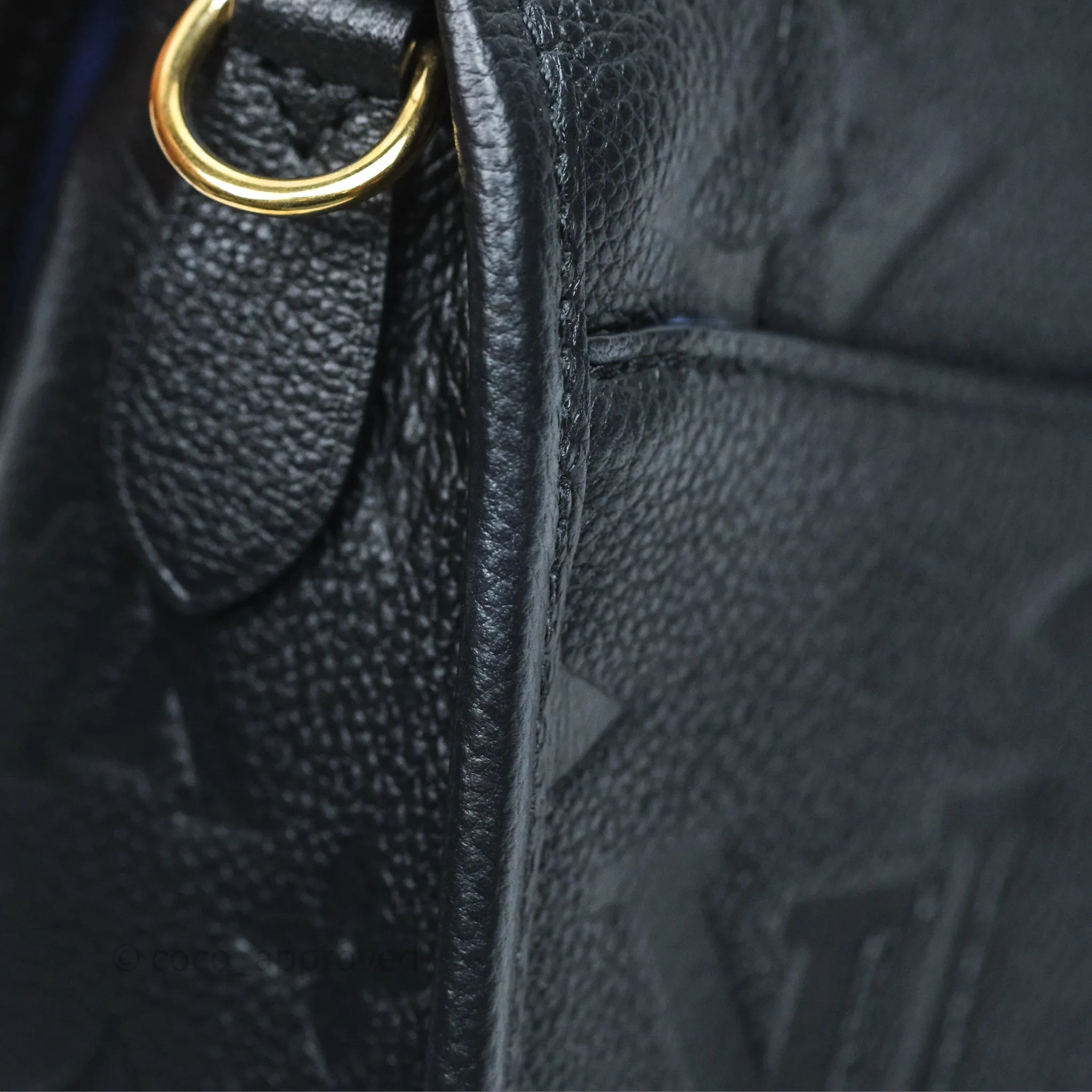 Louis Vuitton Diane Bag Black Monogram Empreinte Leather Gold Hardware