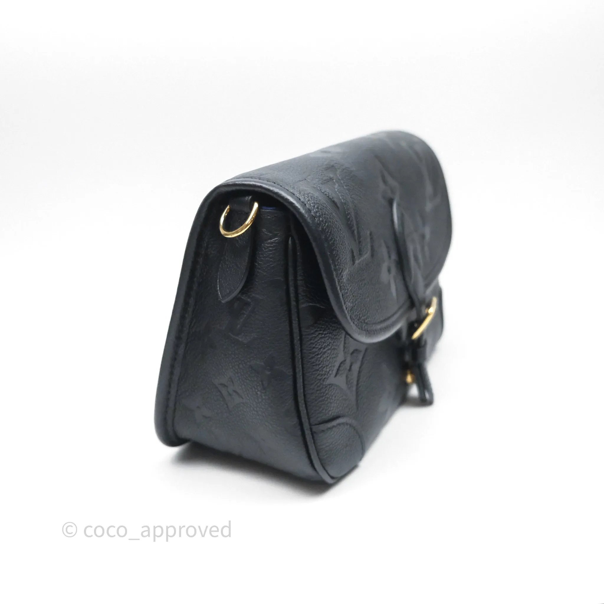 Louis Vuitton Diane Bag Black Monogram Empreinte Leather Gold Hardware