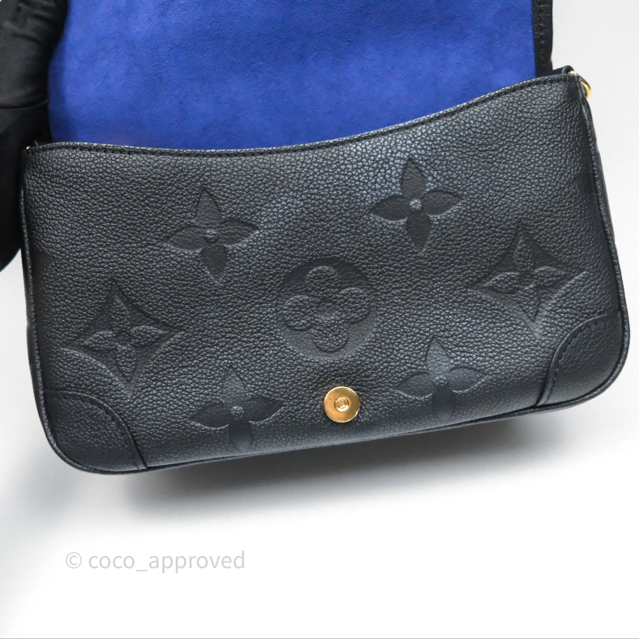Louis Vuitton Diane Bag Black Monogram Empreinte Leather Gold Hardware