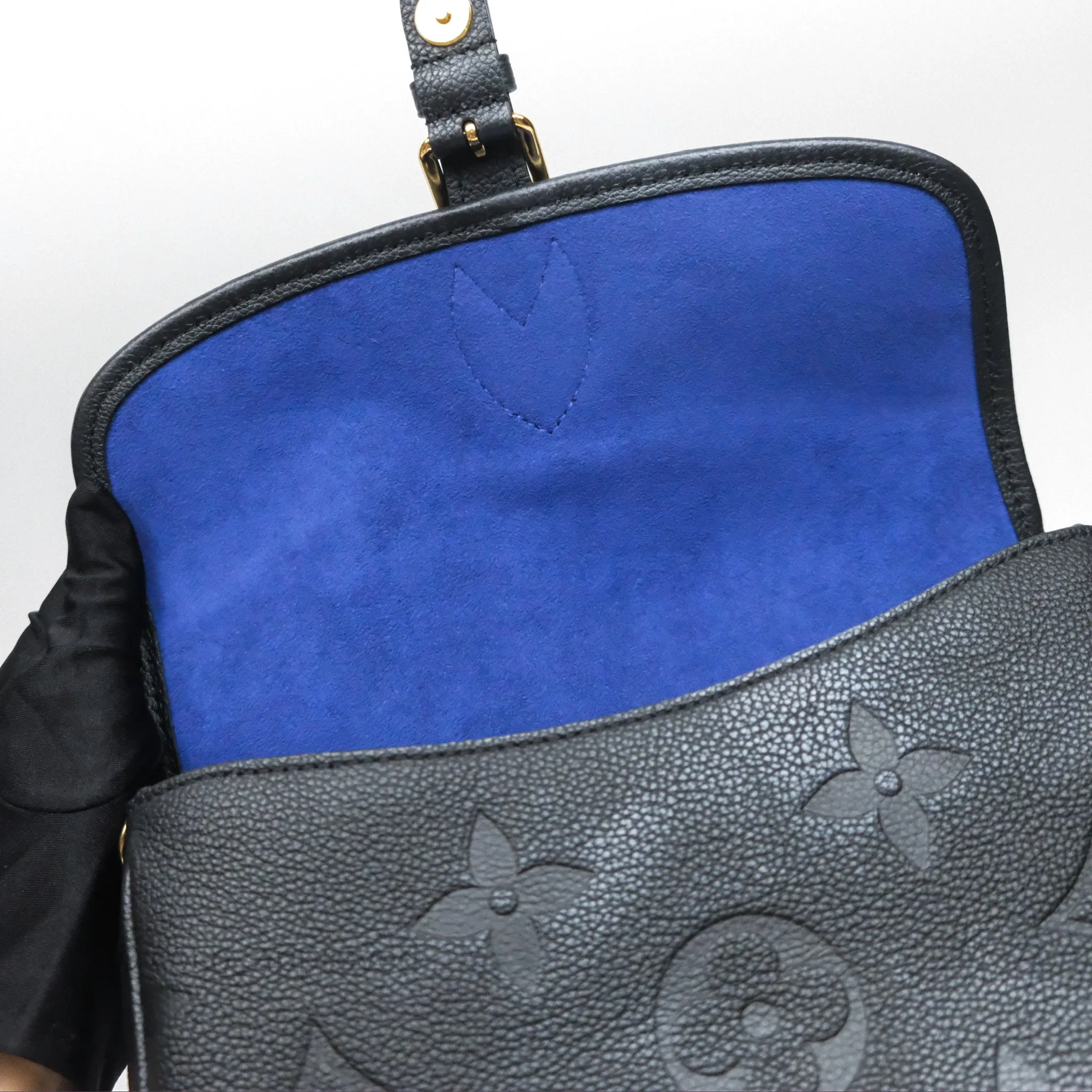 Louis Vuitton Diane Bag Black Monogram Empreinte Leather Gold Hardware