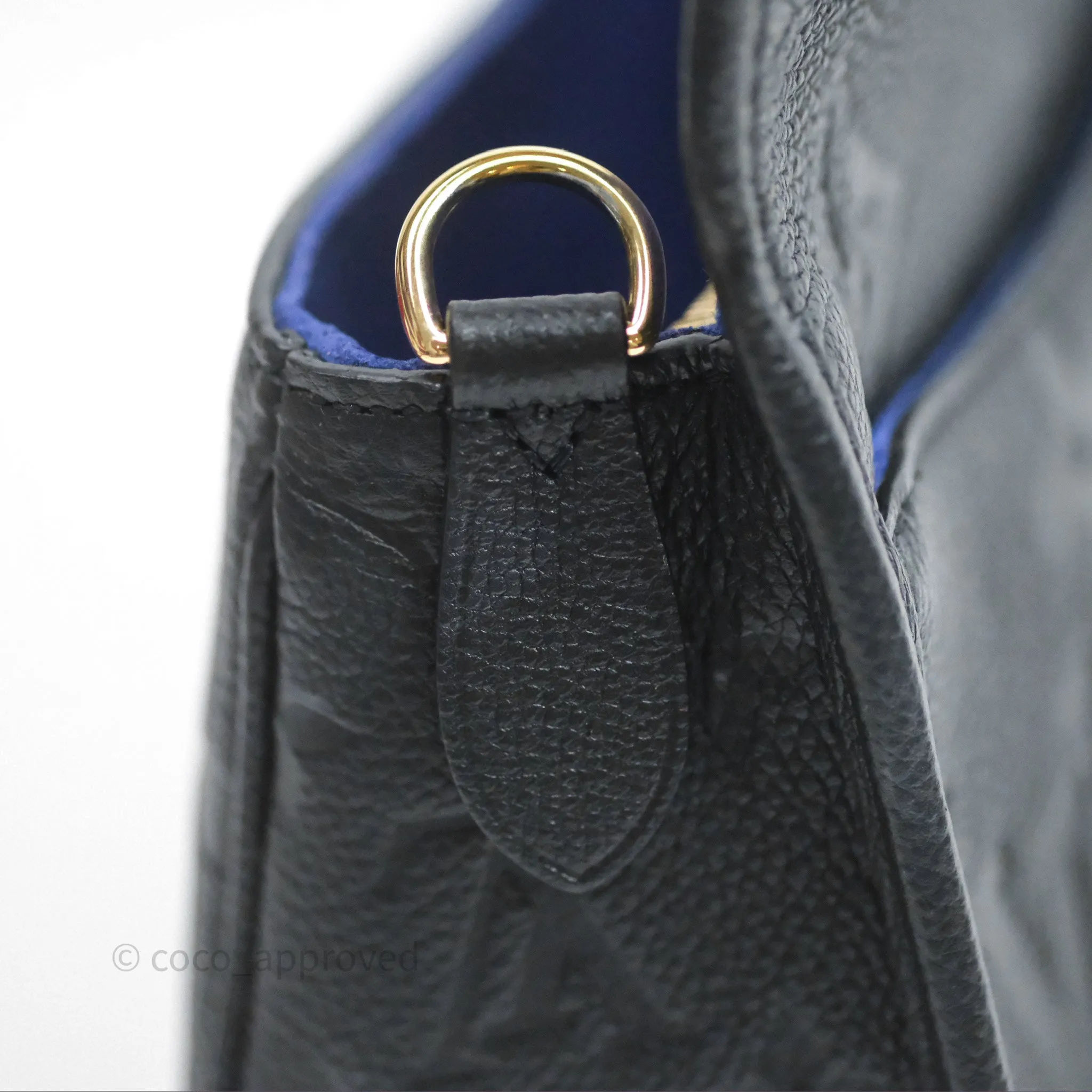 Louis Vuitton Diane Bag Black Monogram Empreinte Leather Gold Hardware