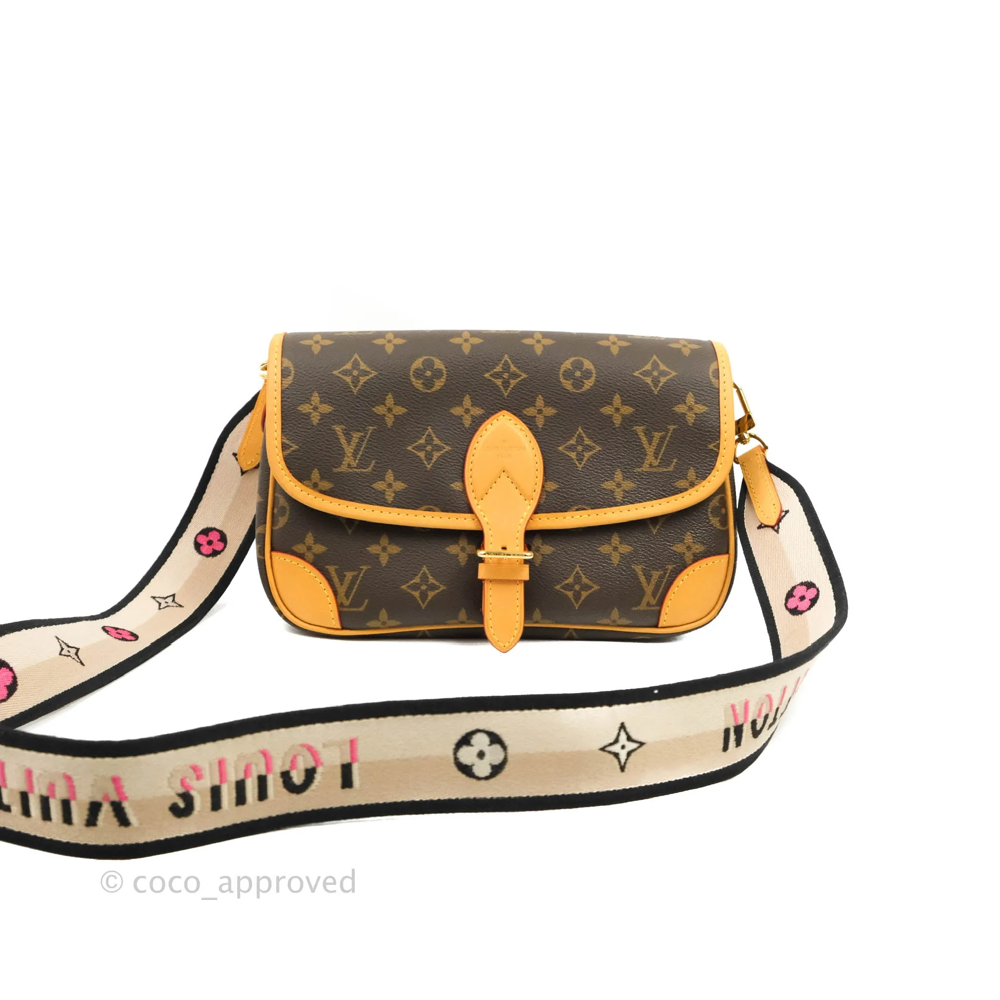 Louis Vuitton Diane Satchel Monogram Canvas with Jacquard Strap