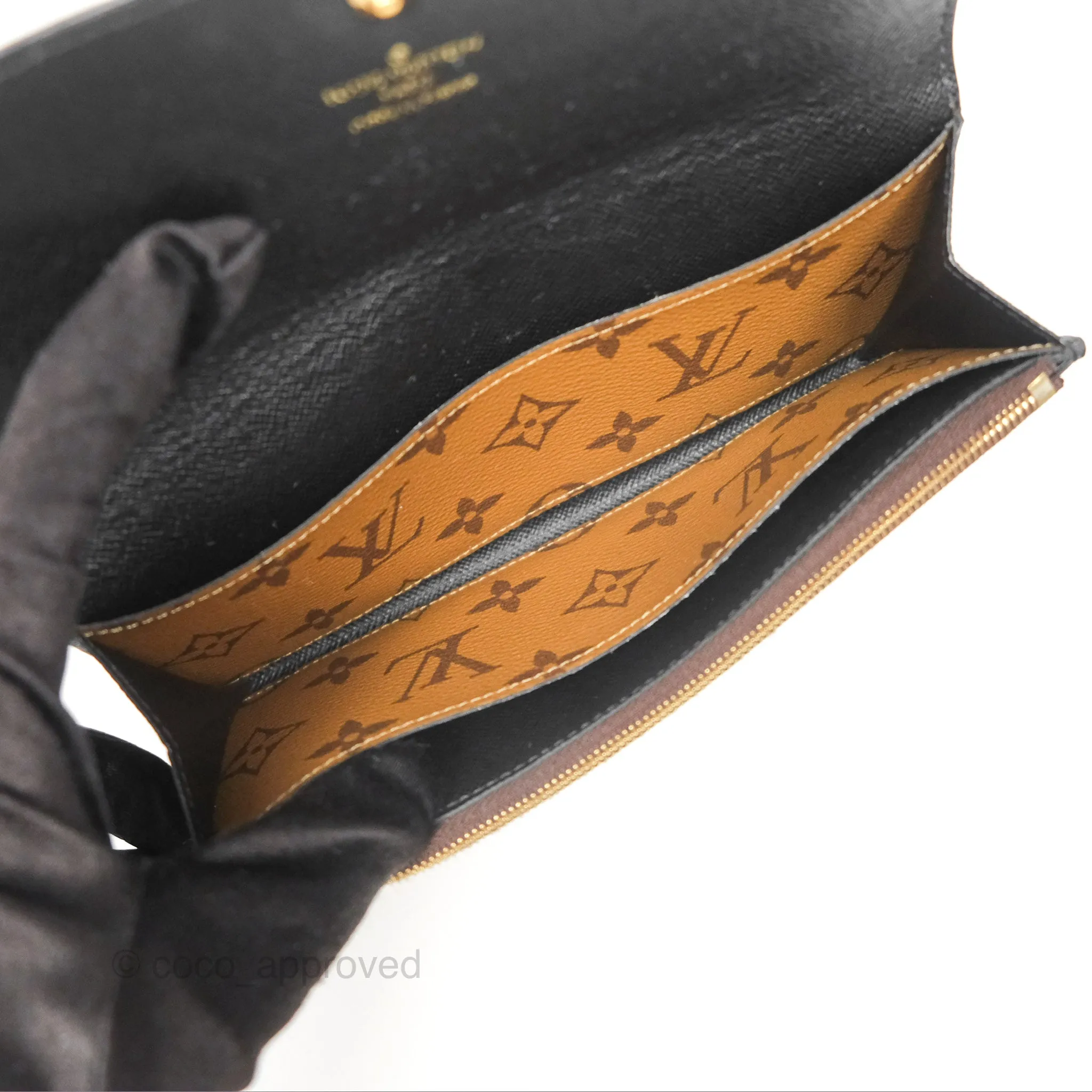 Louis Vuitton Emilie Wallet Monogram Reverse Canvas