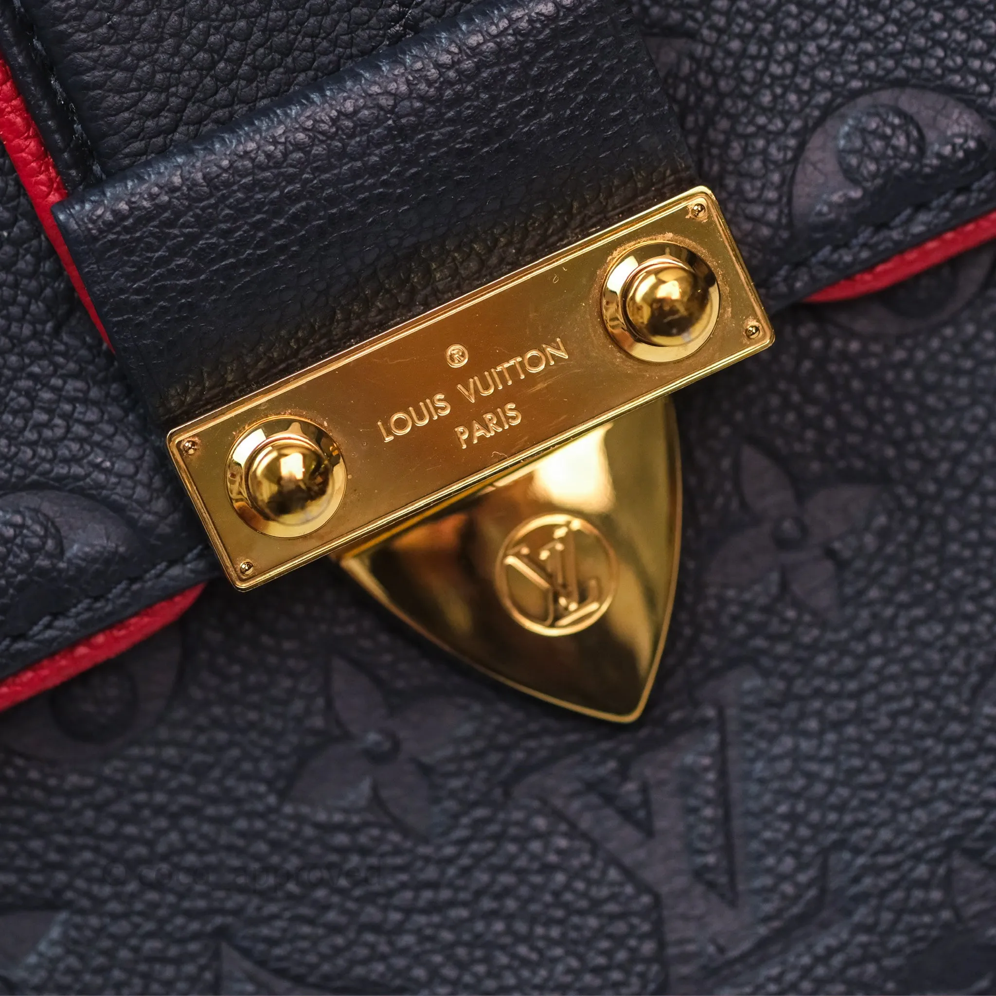 Louis Vuitton Empreinte Saint Sulpice PM Marine Rouge Gold Hardware