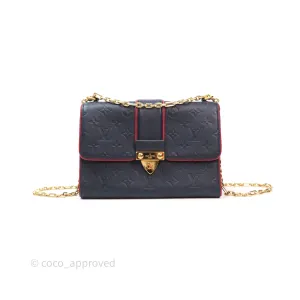 Louis Vuitton Empreinte Saint Sulpice PM Marine Rouge Gold Hardware