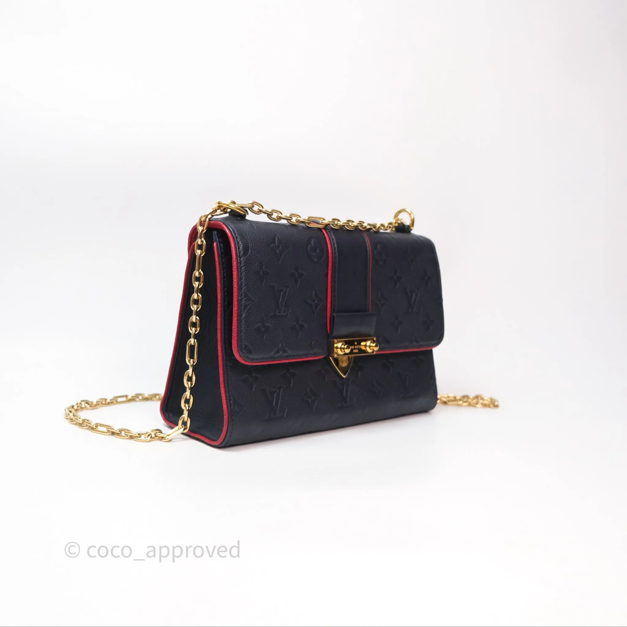 Louis Vuitton Empreinte Saint Sulpice PM Marine Rouge Gold Hardware