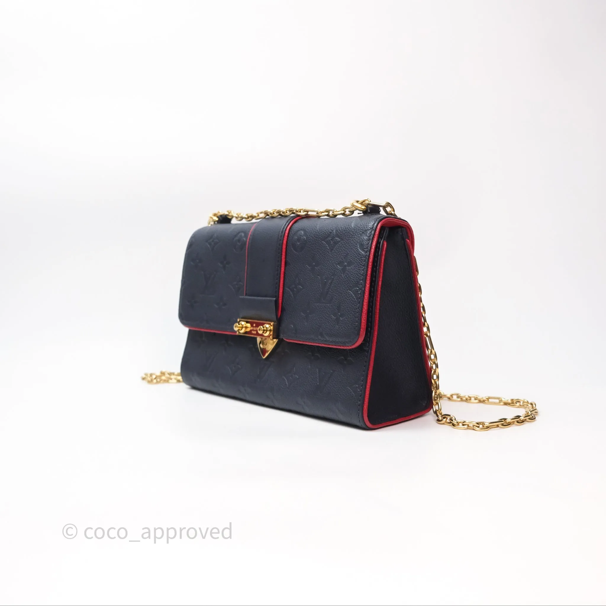 Louis Vuitton Empreinte Saint Sulpice PM Marine Rouge Gold Hardware