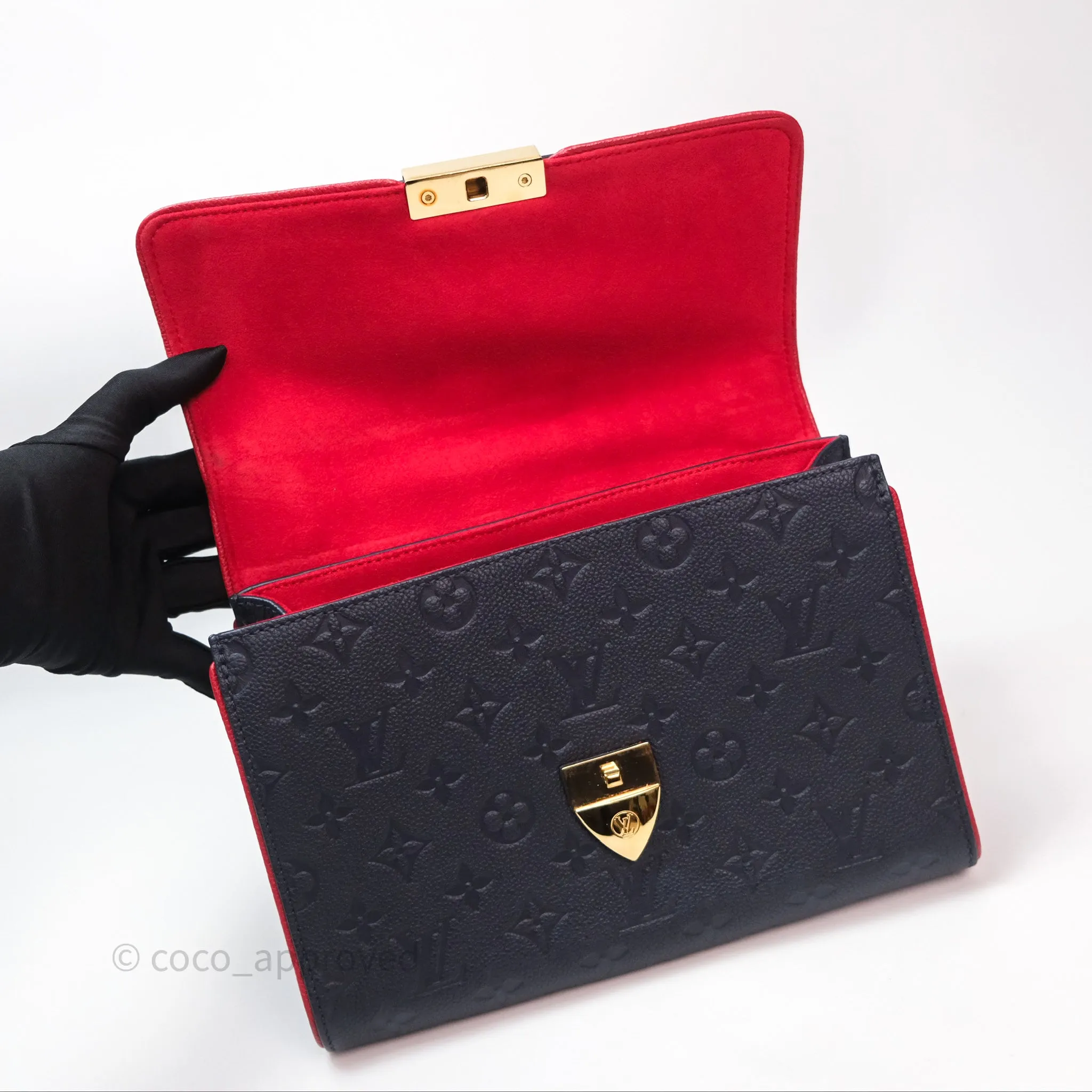 Louis Vuitton Empreinte Saint Sulpice PM Marine Rouge Gold Hardware