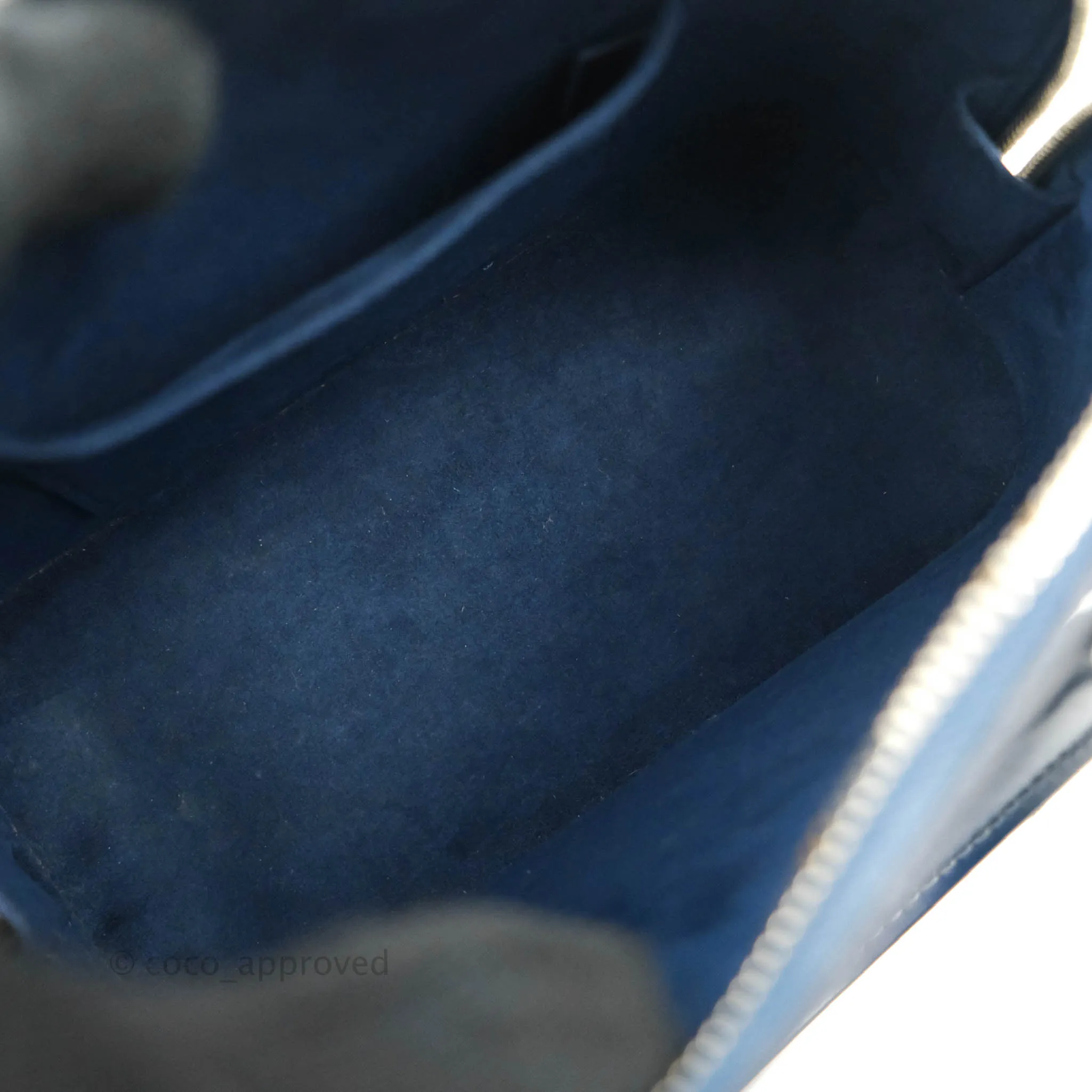 Louis Vuitton Epi Alma BB Navy Silver Hardware