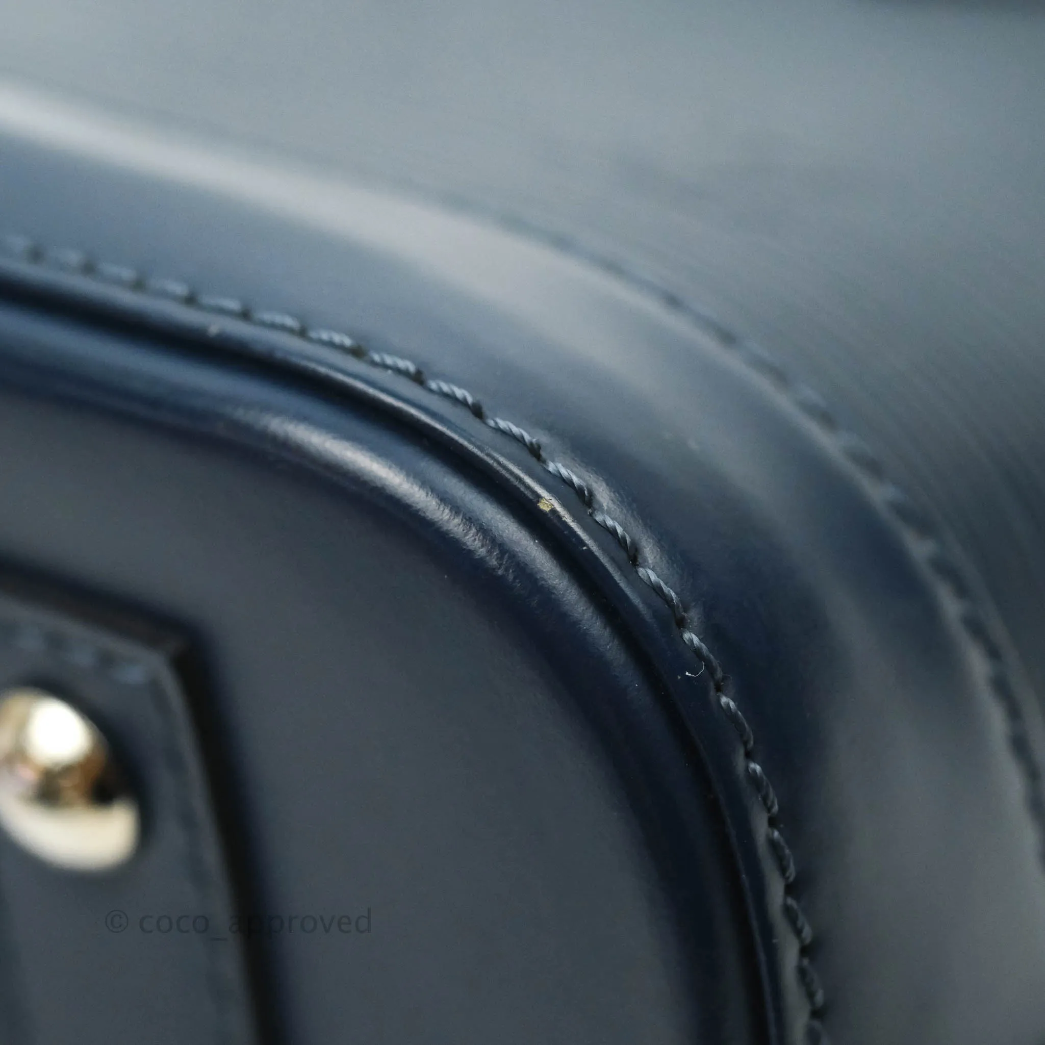 Louis Vuitton Epi Alma BB Navy Silver Hardware