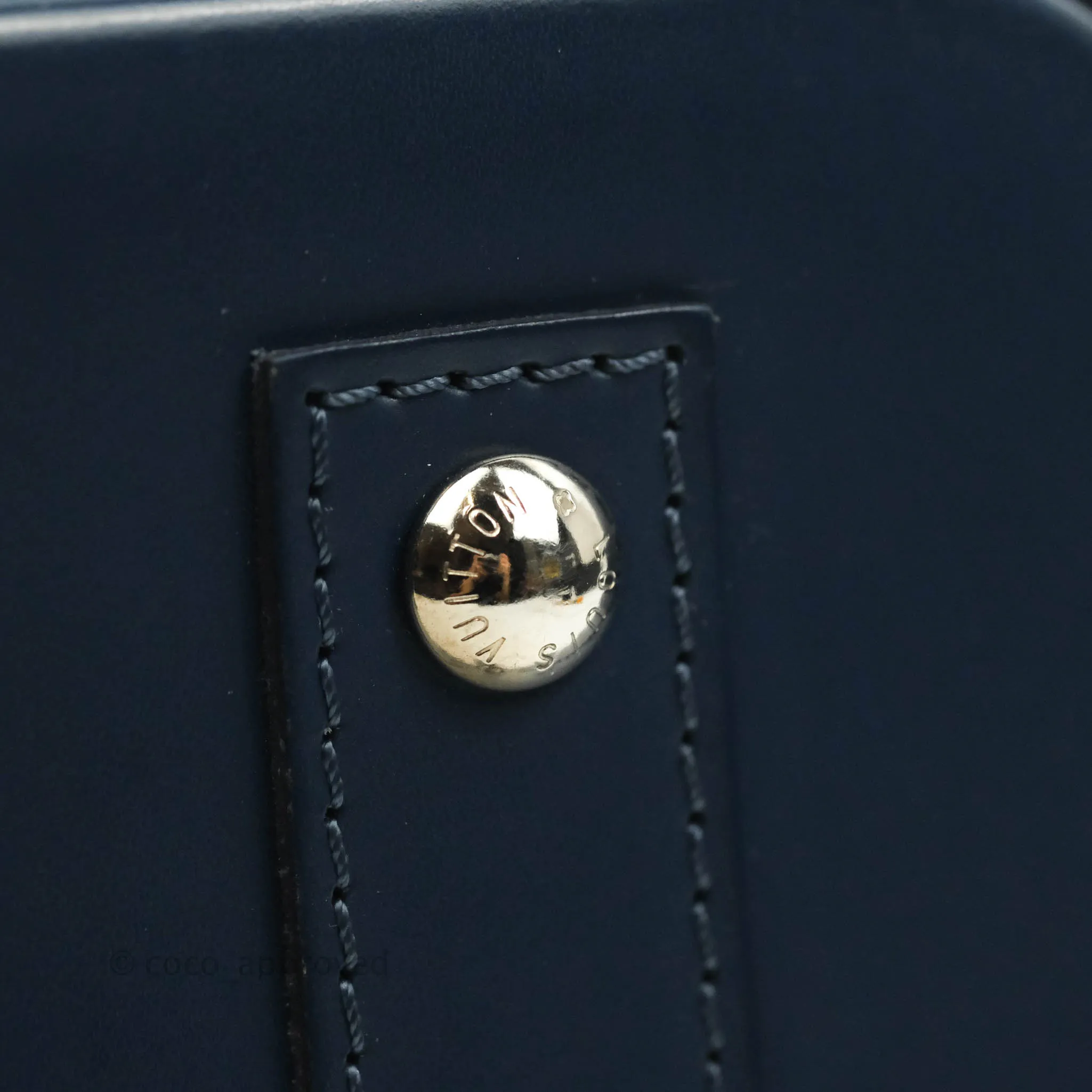 Louis Vuitton Epi Alma BB Navy Silver Hardware