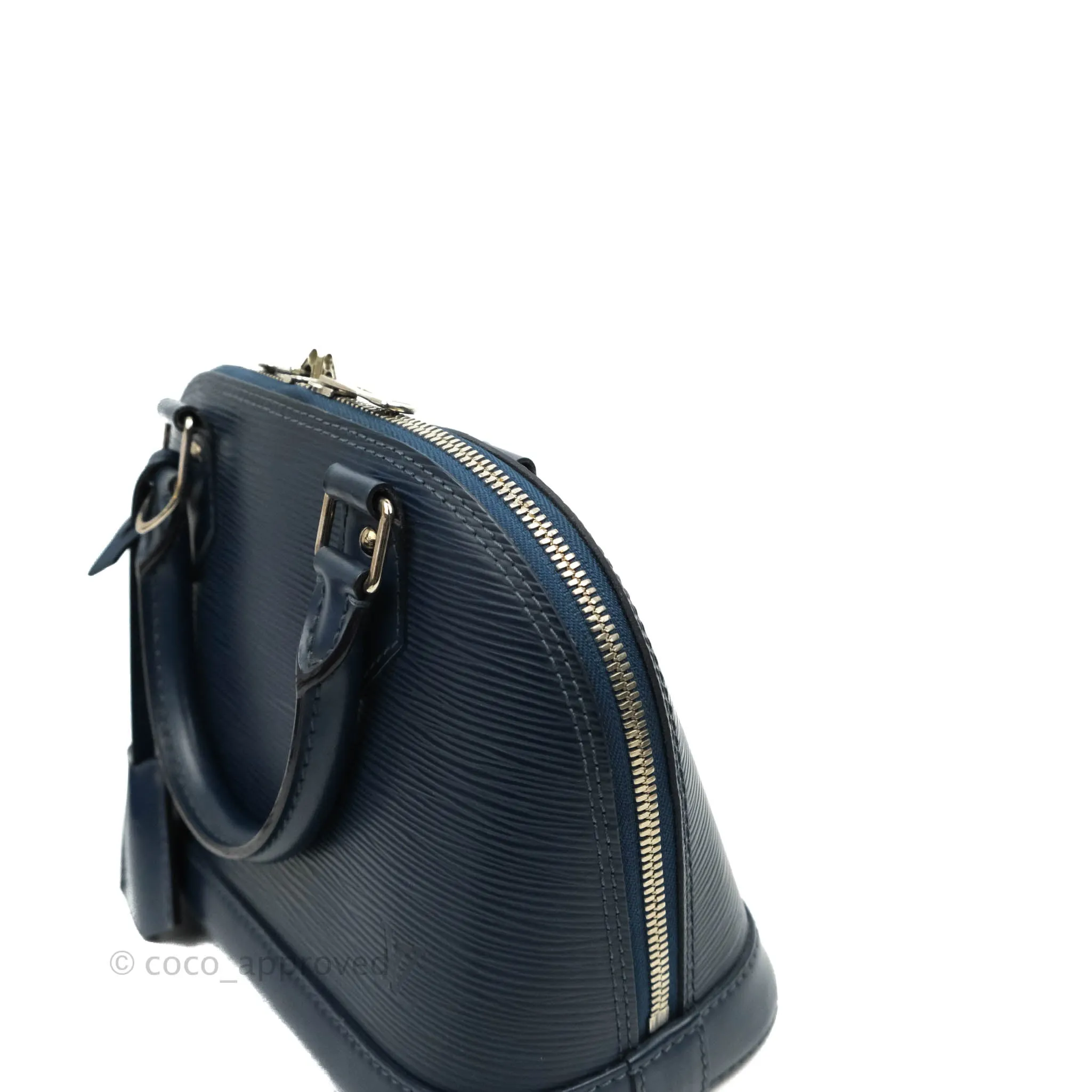 Louis Vuitton Epi Alma BB Navy Silver Hardware