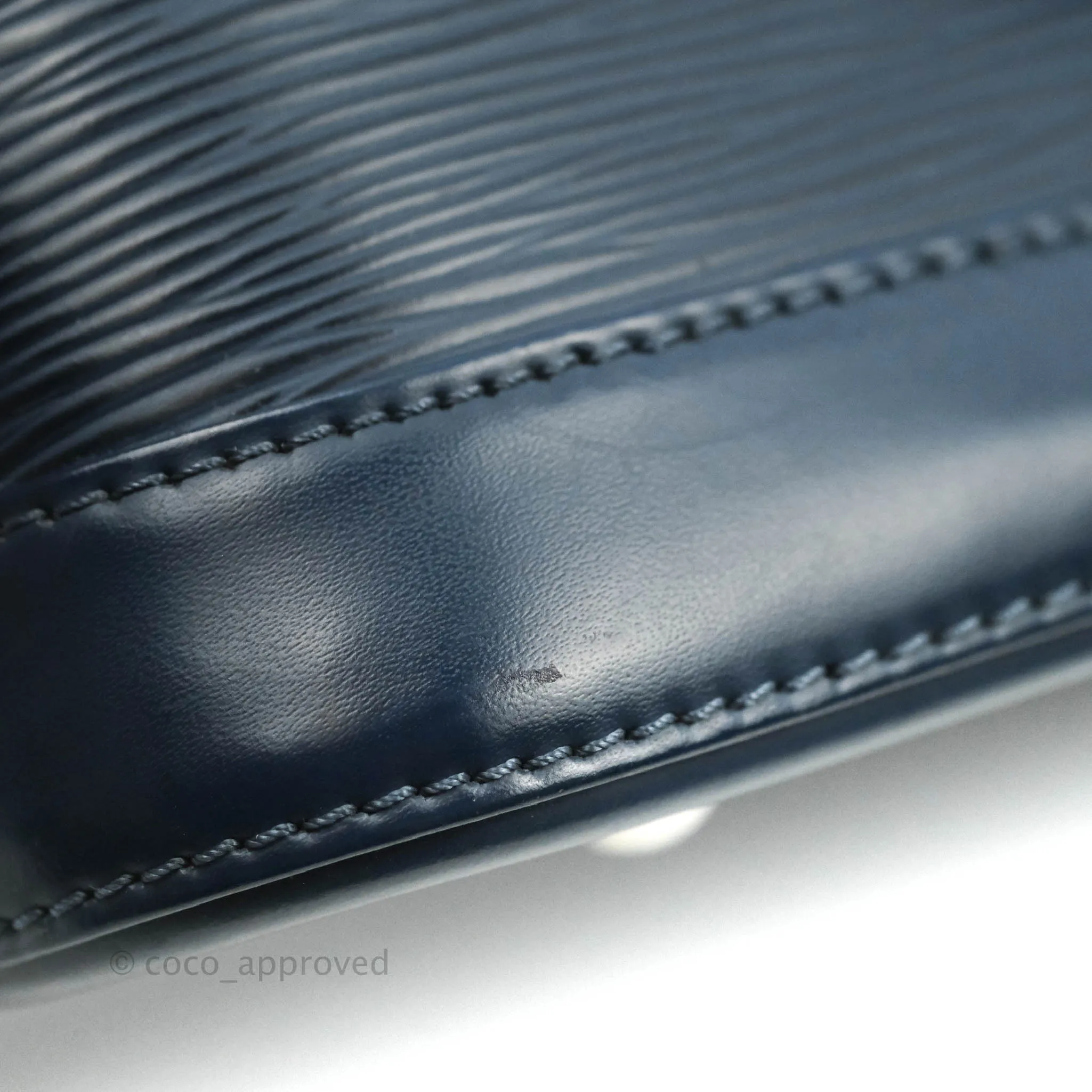 Louis Vuitton Epi Alma BB Navy Silver Hardware