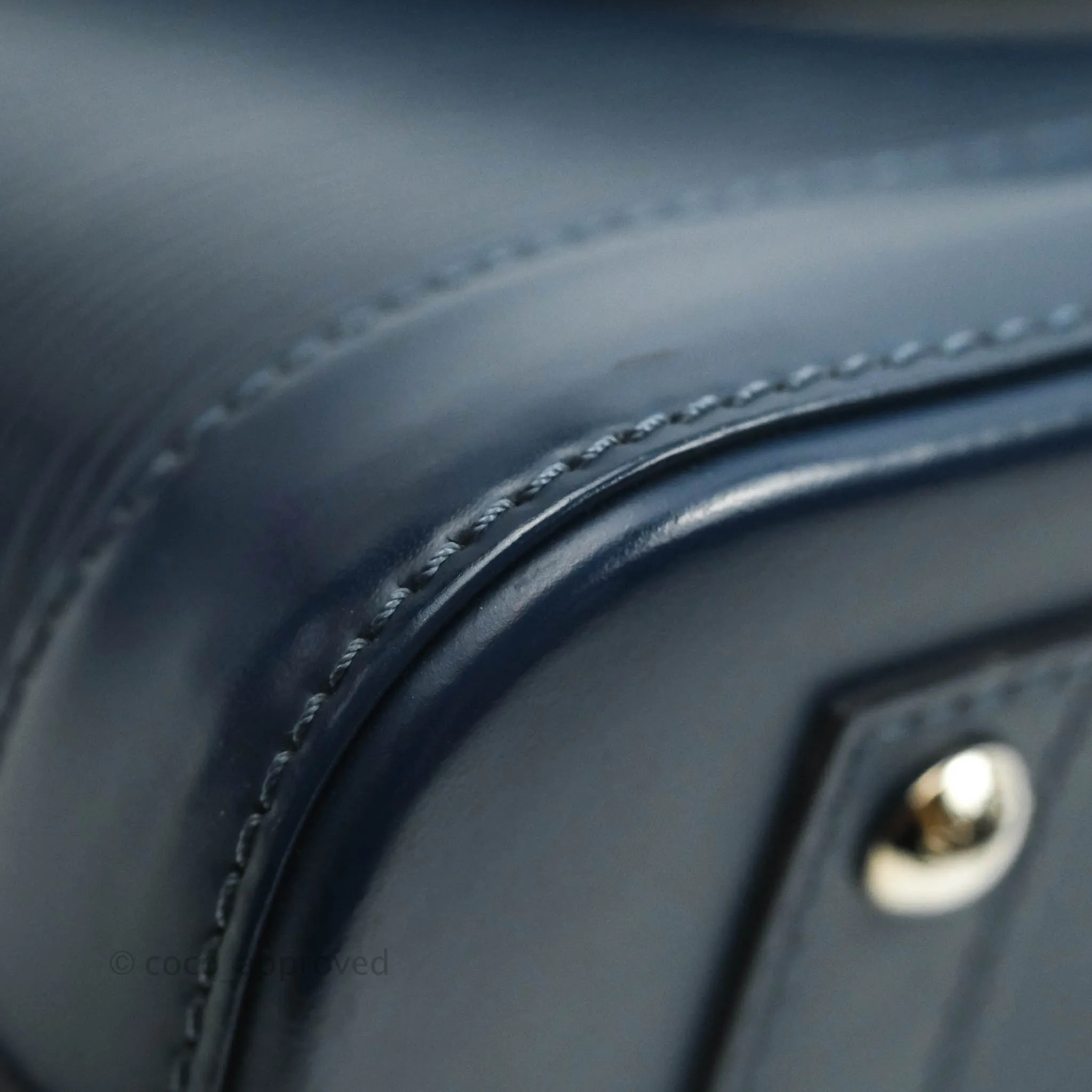 Louis Vuitton Epi Alma BB Navy Silver Hardware