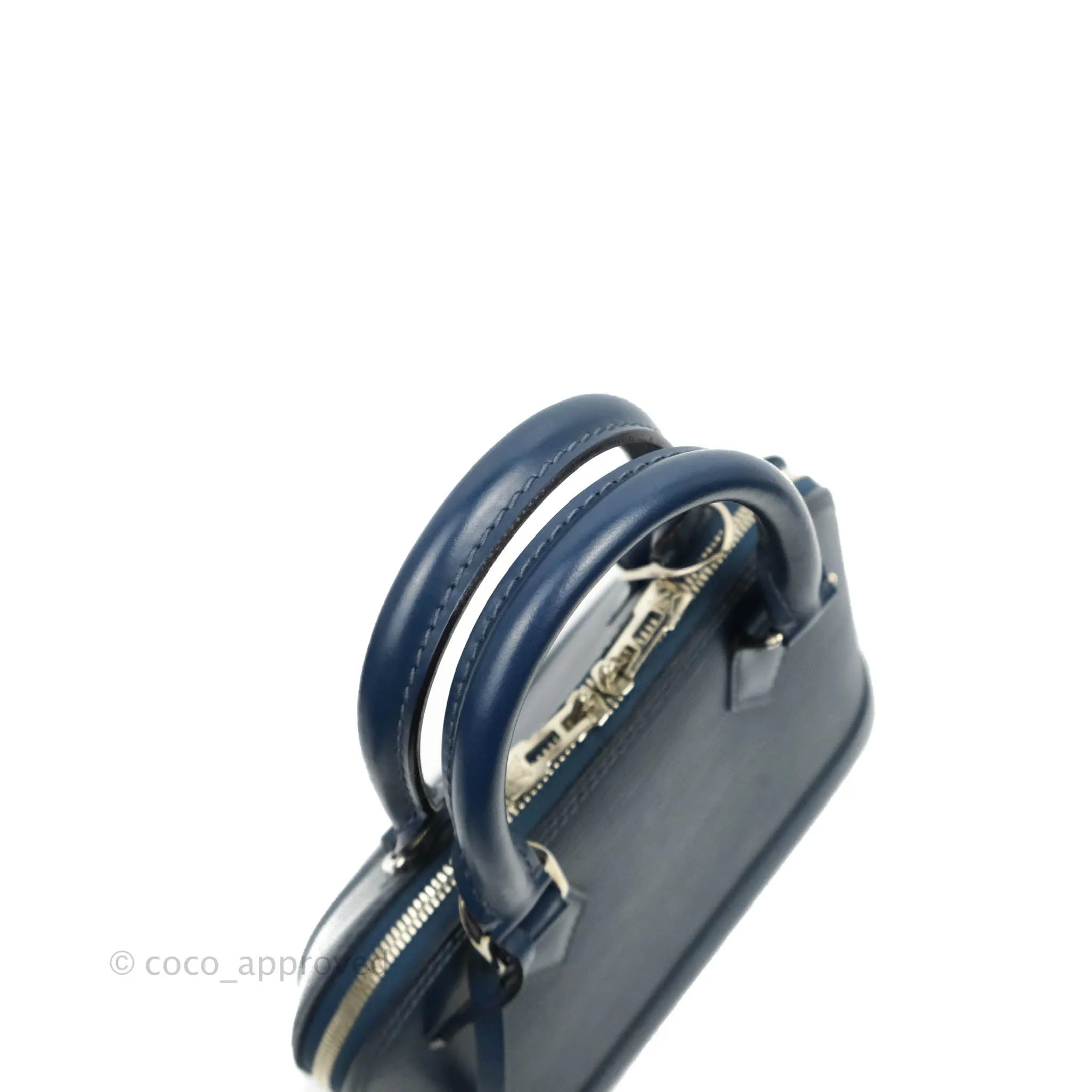 Louis Vuitton Epi Alma BB Navy Silver Hardware