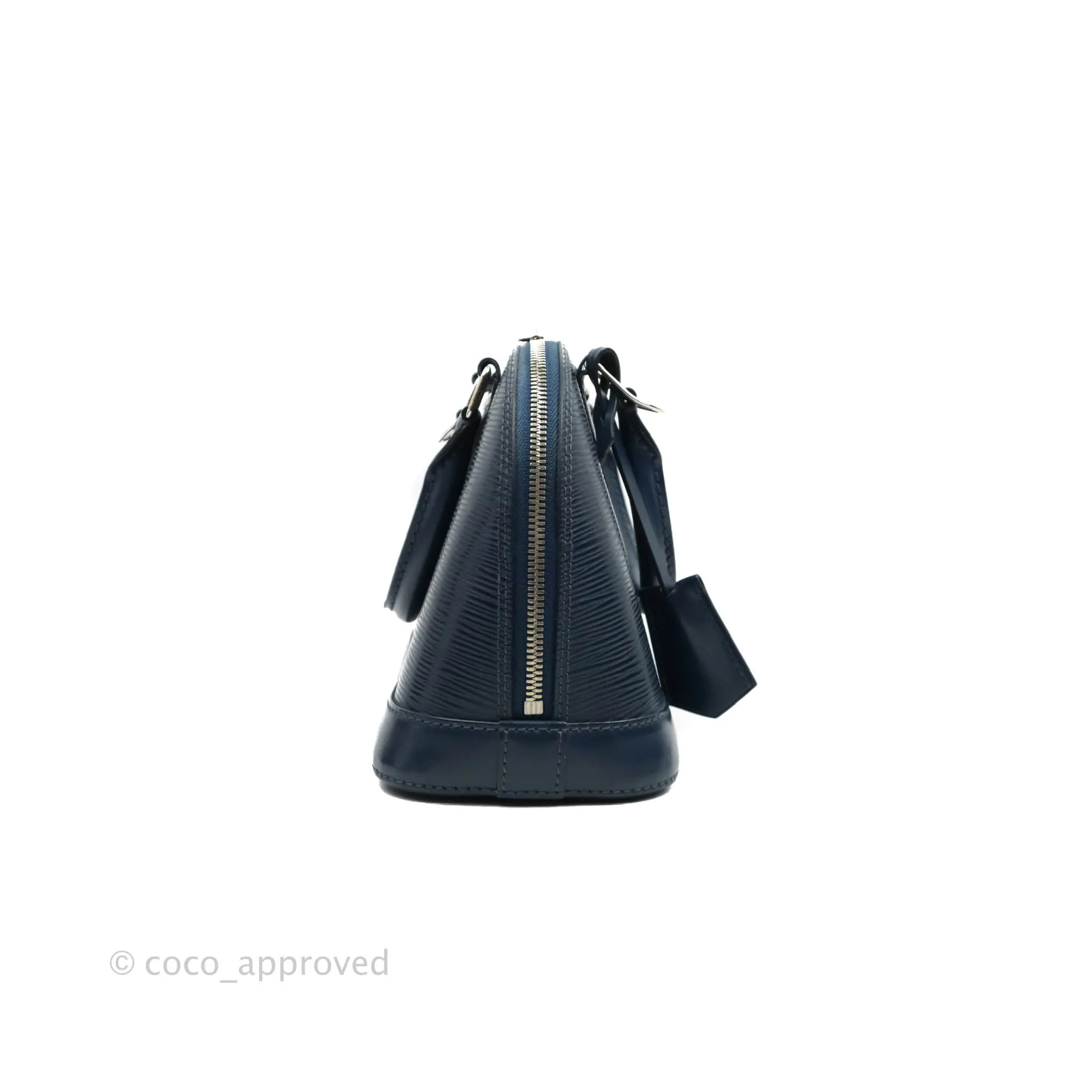 Louis Vuitton Epi Alma BB Navy Silver Hardware
