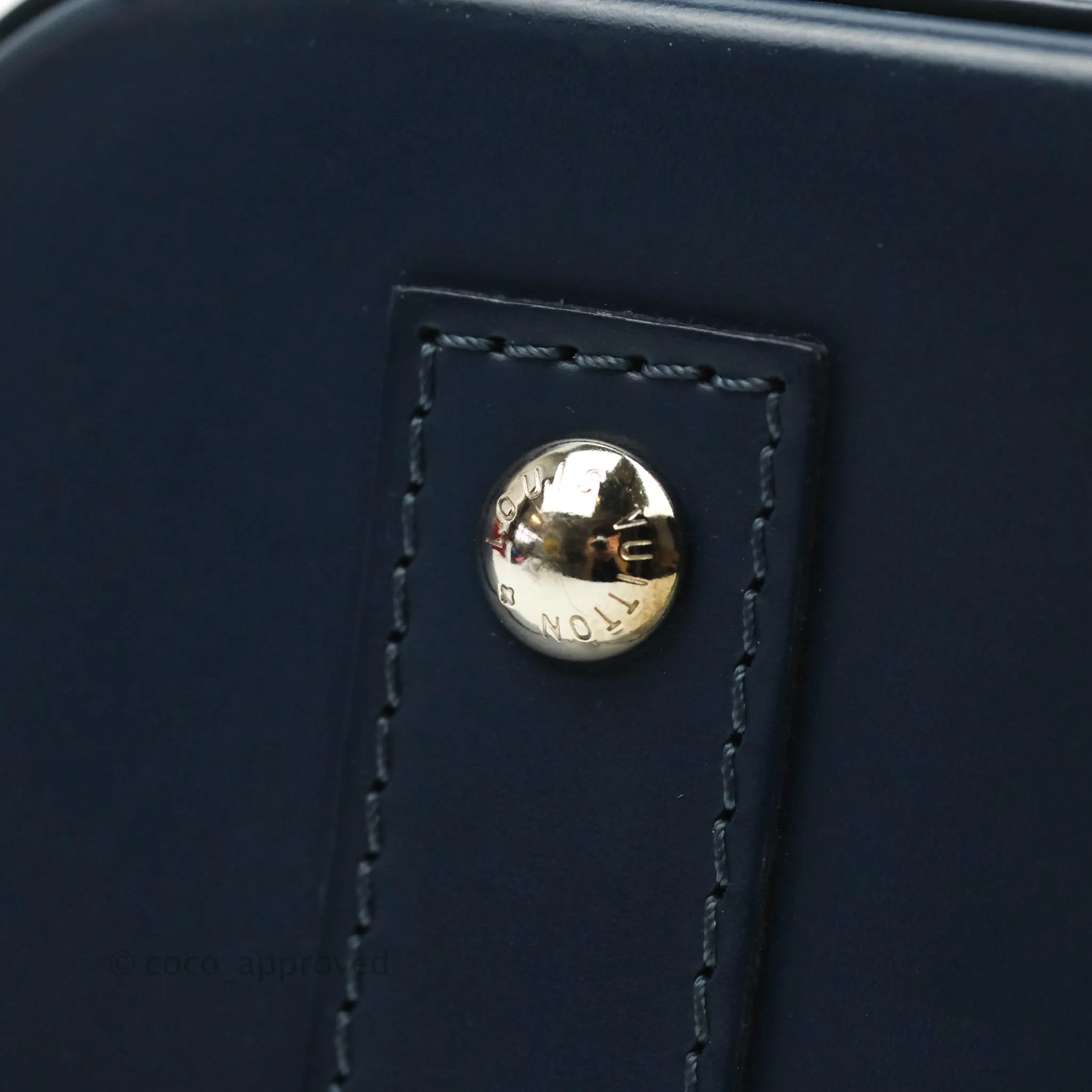 Louis Vuitton Epi Alma BB Navy Silver Hardware
