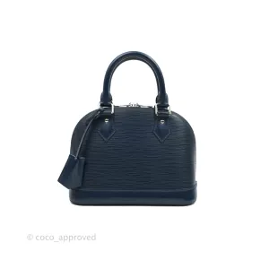 Louis Vuitton Epi Alma BB Navy Silver Hardware