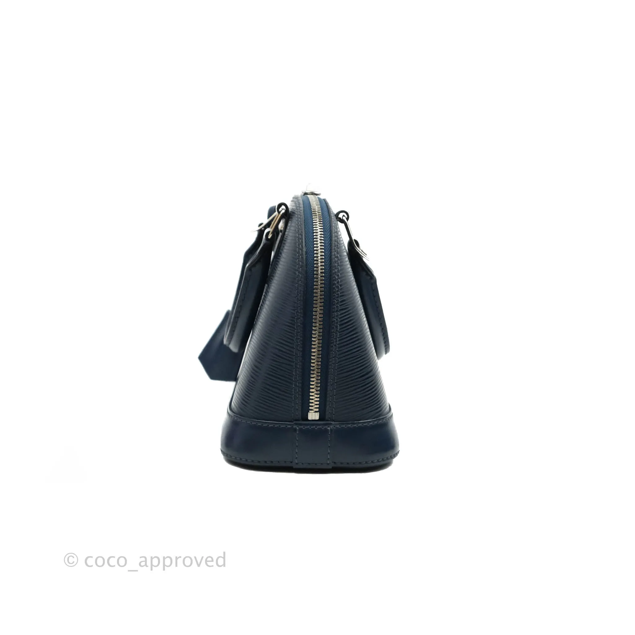 Louis Vuitton Epi Alma BB Navy Silver Hardware