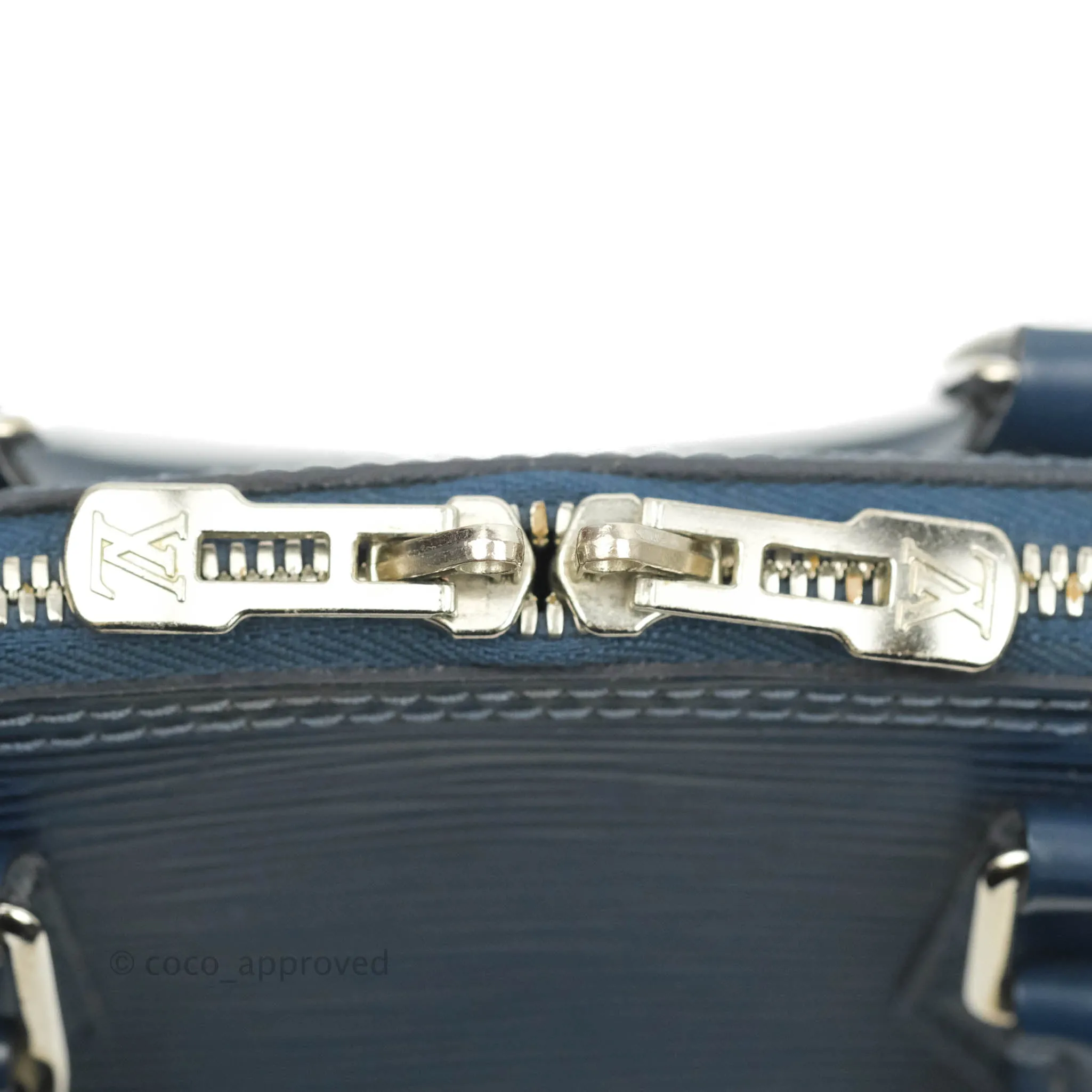 Louis Vuitton Epi Alma BB Navy Silver Hardware