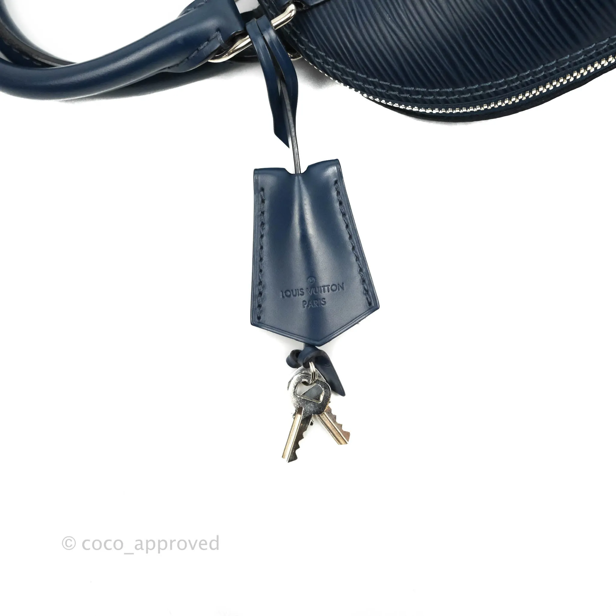 Louis Vuitton Epi Alma BB Navy Silver Hardware