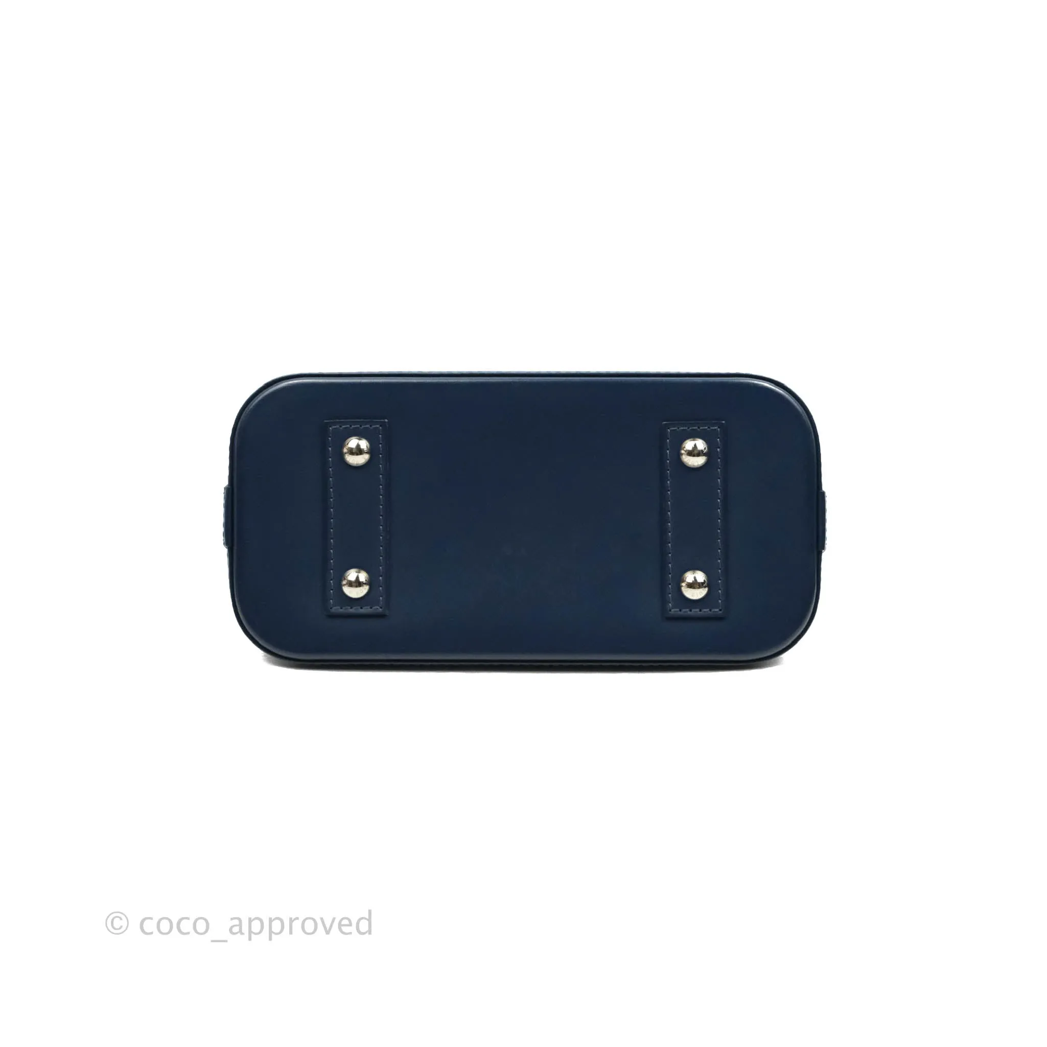 Louis Vuitton Epi Alma BB Navy Silver Hardware