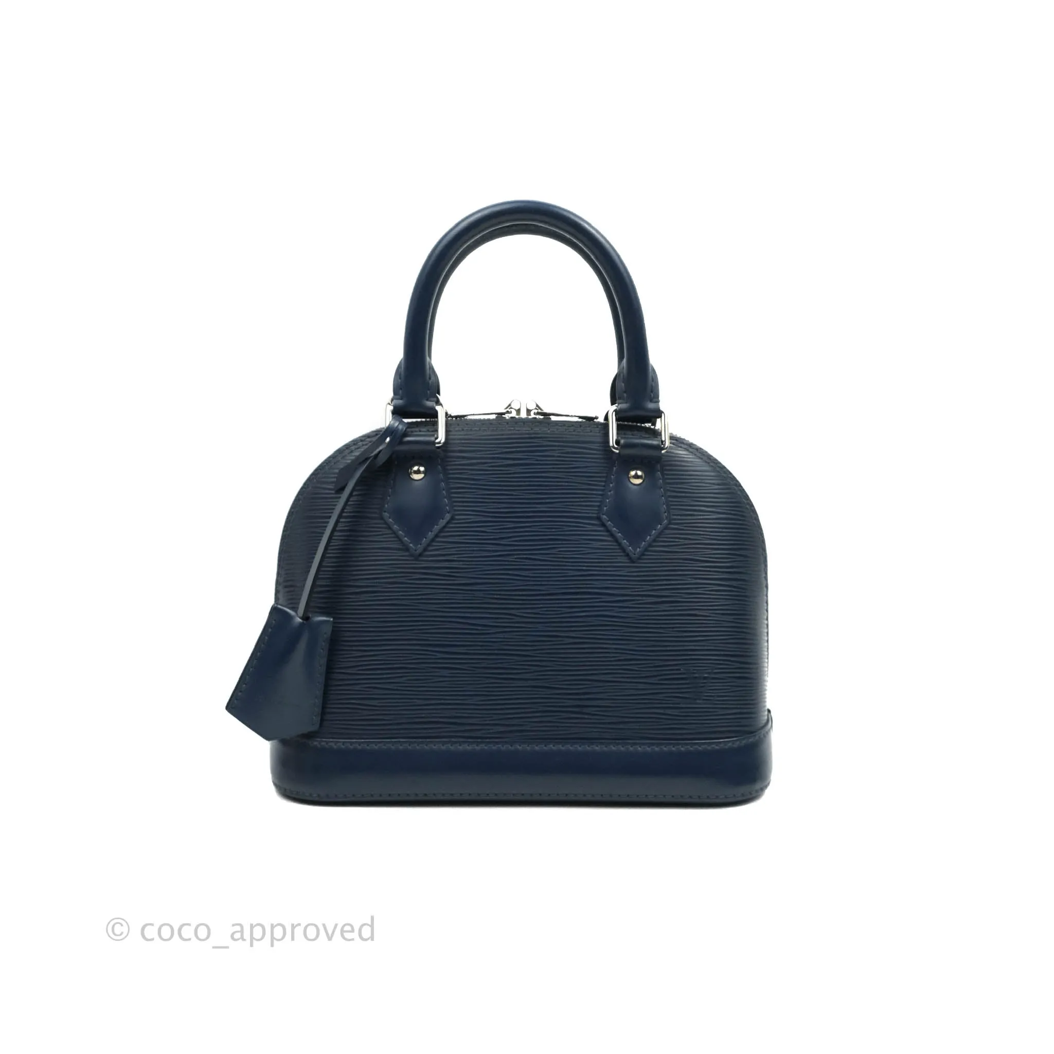 Louis Vuitton Epi Alma BB Navy Silver Hardware