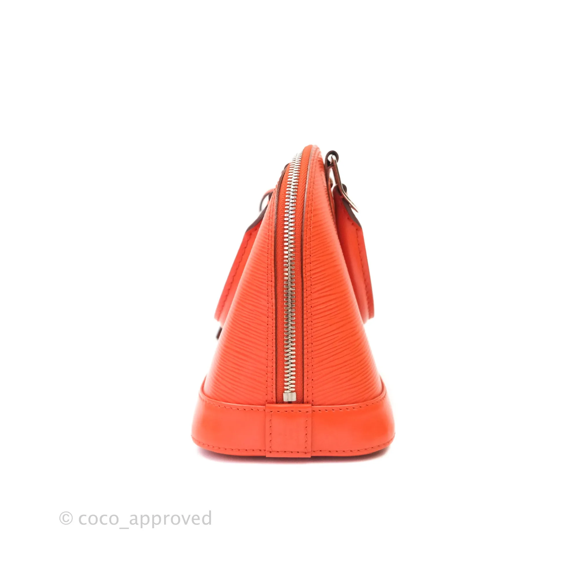 Louis Vuitton Epi Alma BB Orange Silver Hardware