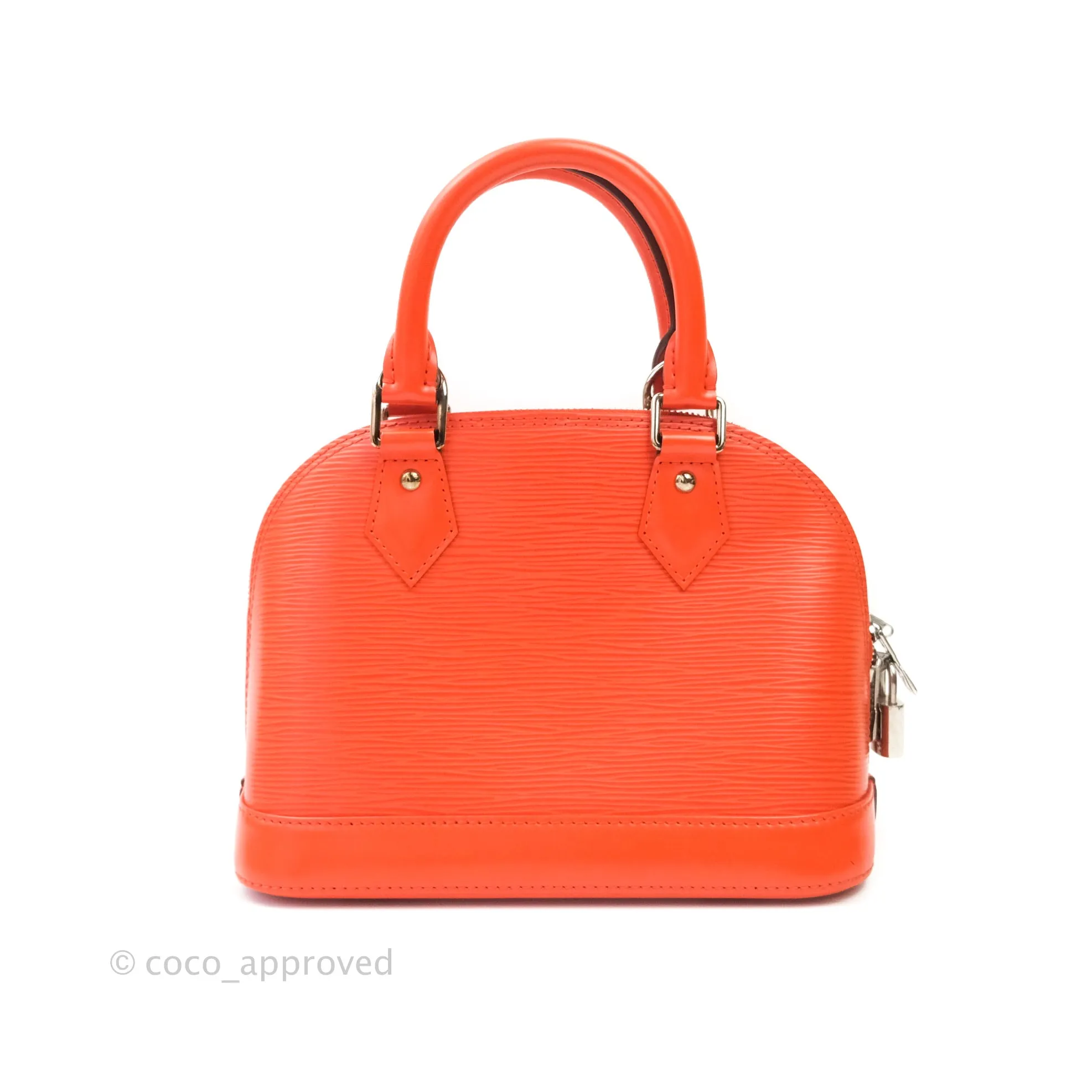 Louis Vuitton Epi Alma BB Orange Silver Hardware
