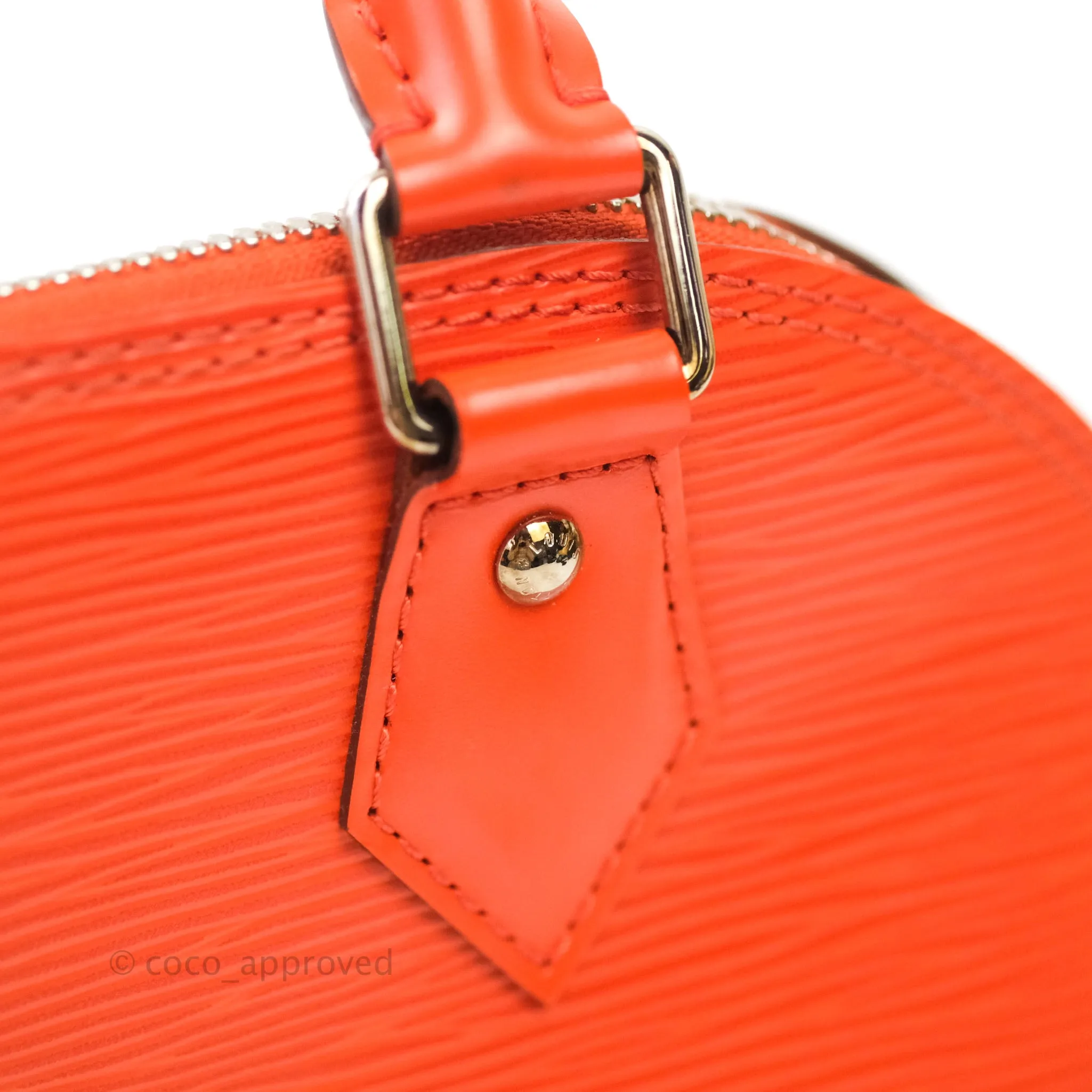 Louis Vuitton Epi Alma BB Orange Silver Hardware