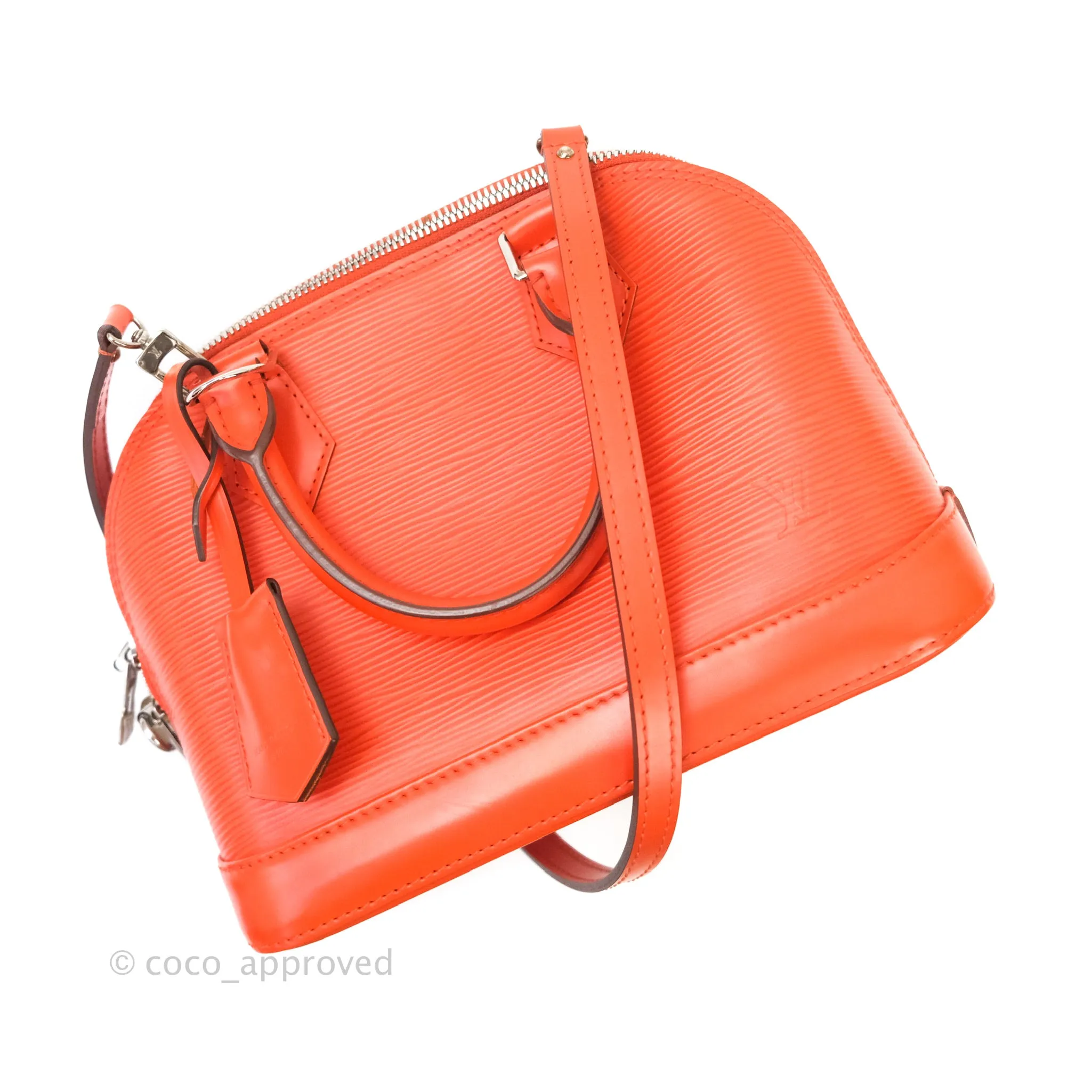 Louis Vuitton Epi Alma BB Orange Silver Hardware