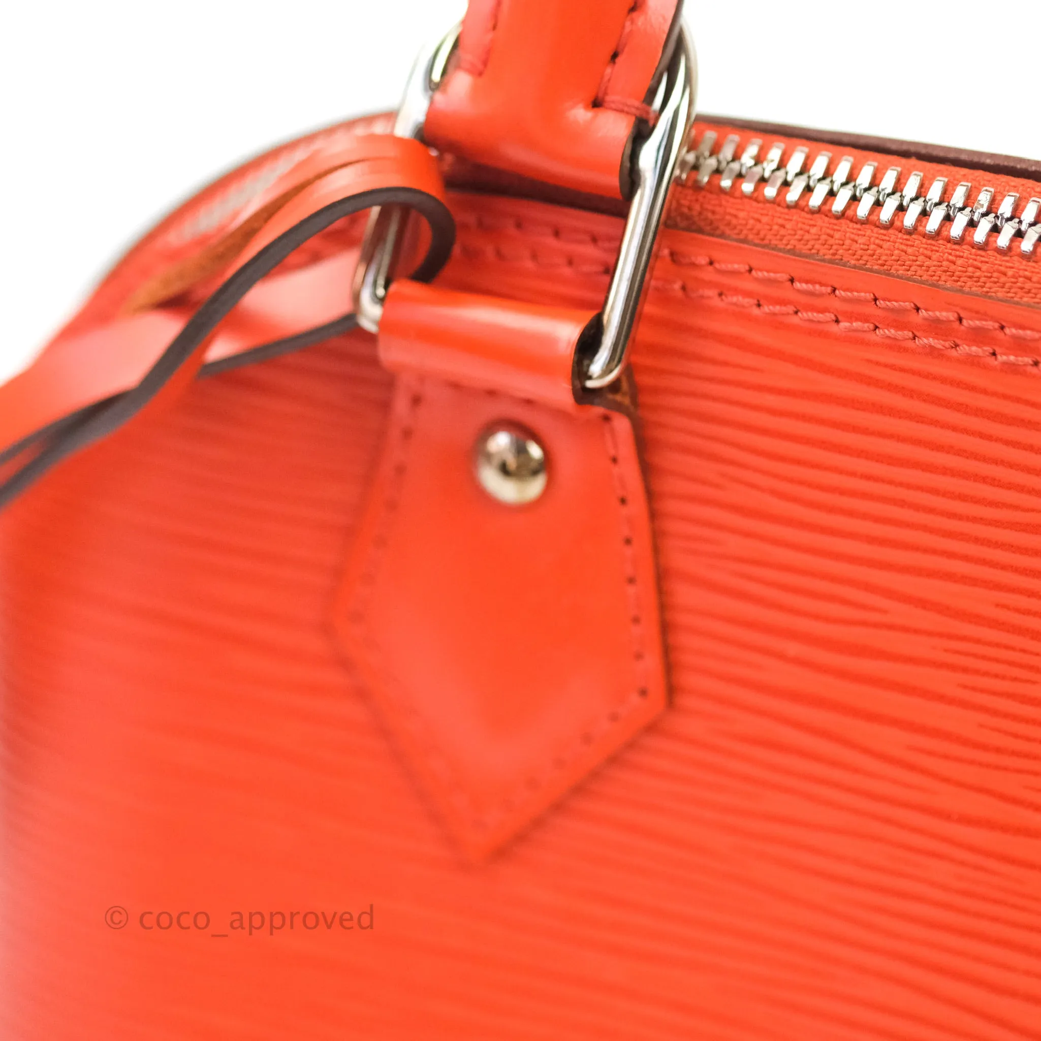 Louis Vuitton Epi Alma BB Orange Silver Hardware