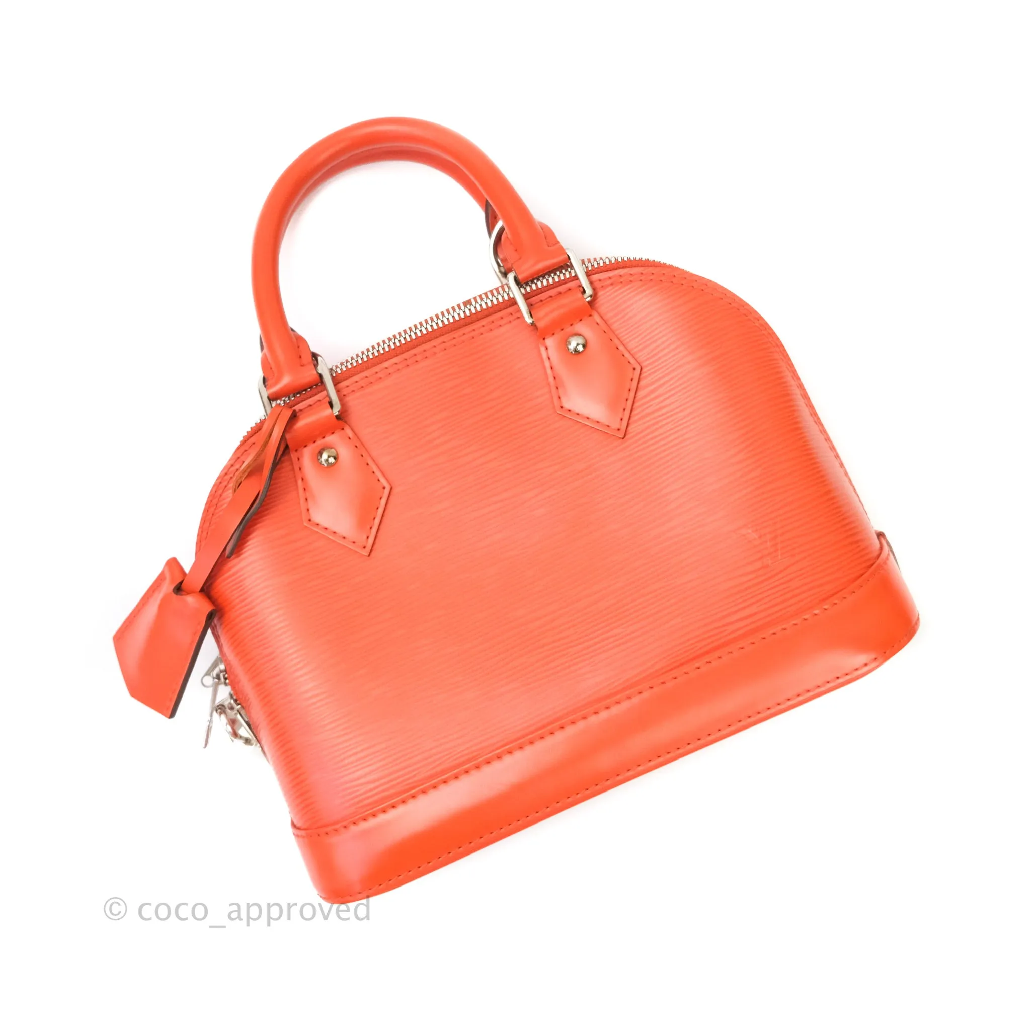 Louis Vuitton Epi Alma BB Orange Silver Hardware