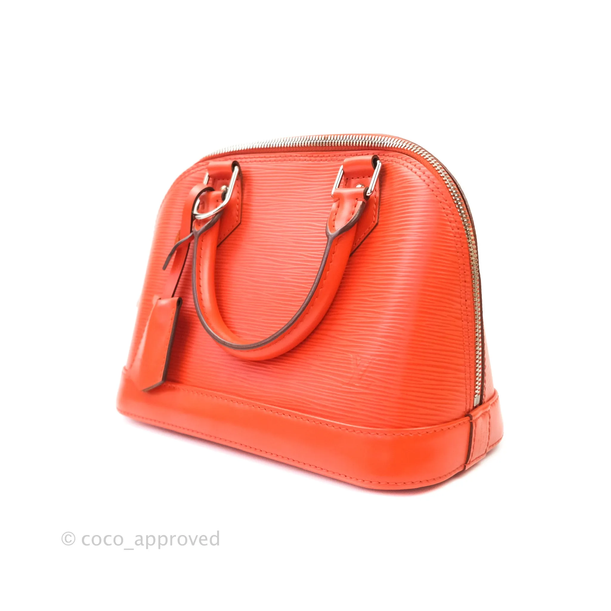 Louis Vuitton Epi Alma BB Orange Silver Hardware