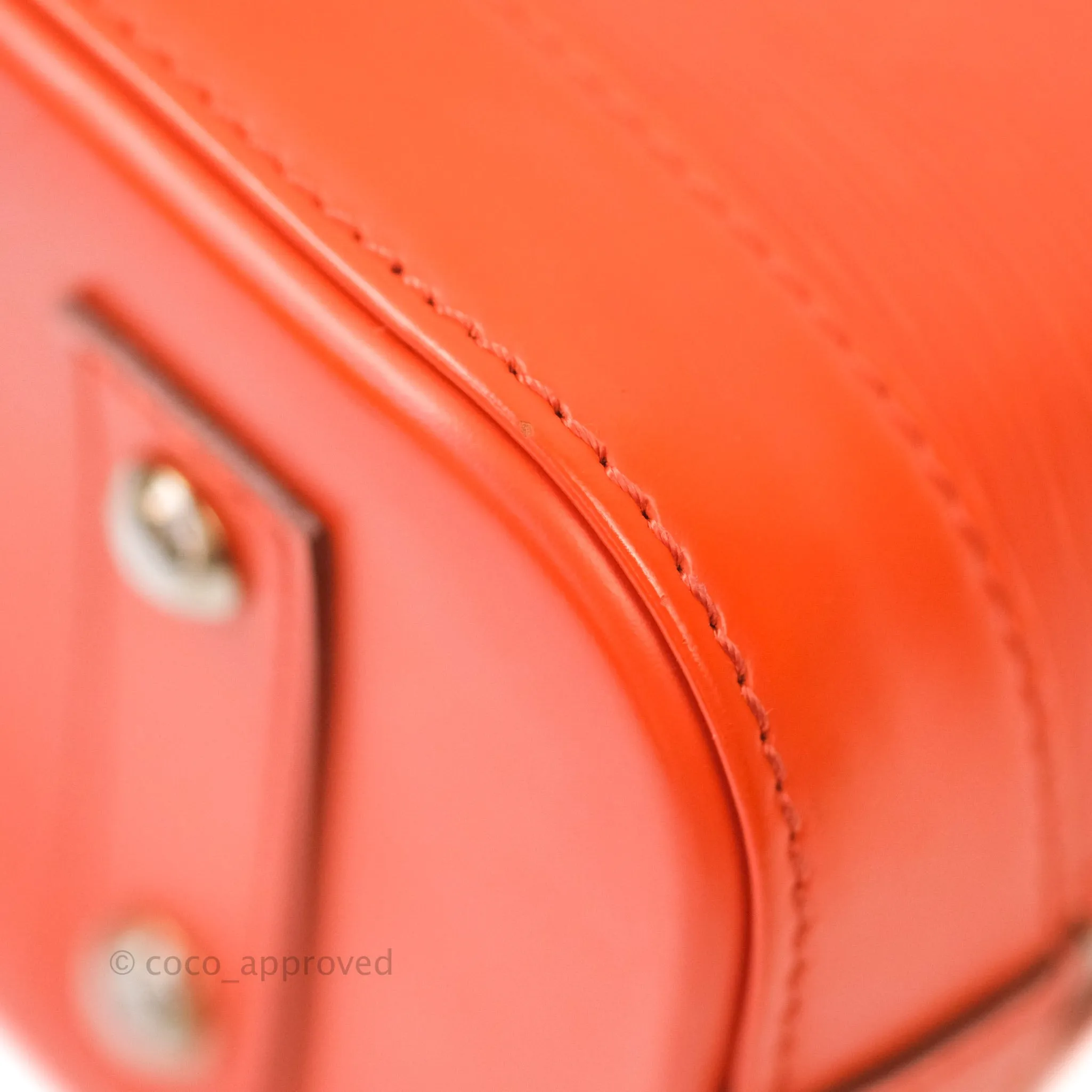 Louis Vuitton Epi Alma BB Orange Silver Hardware