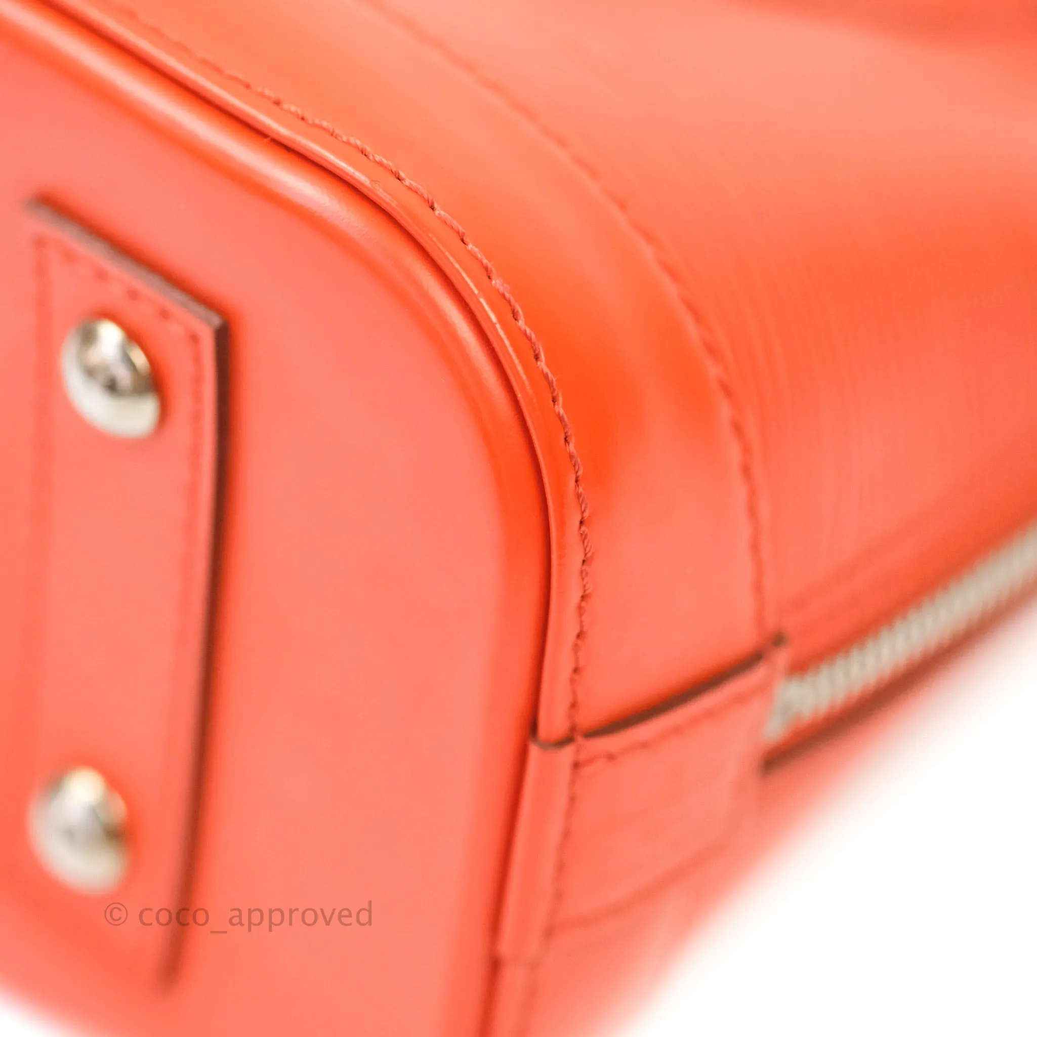 Louis Vuitton Epi Alma BB Orange Silver Hardware
