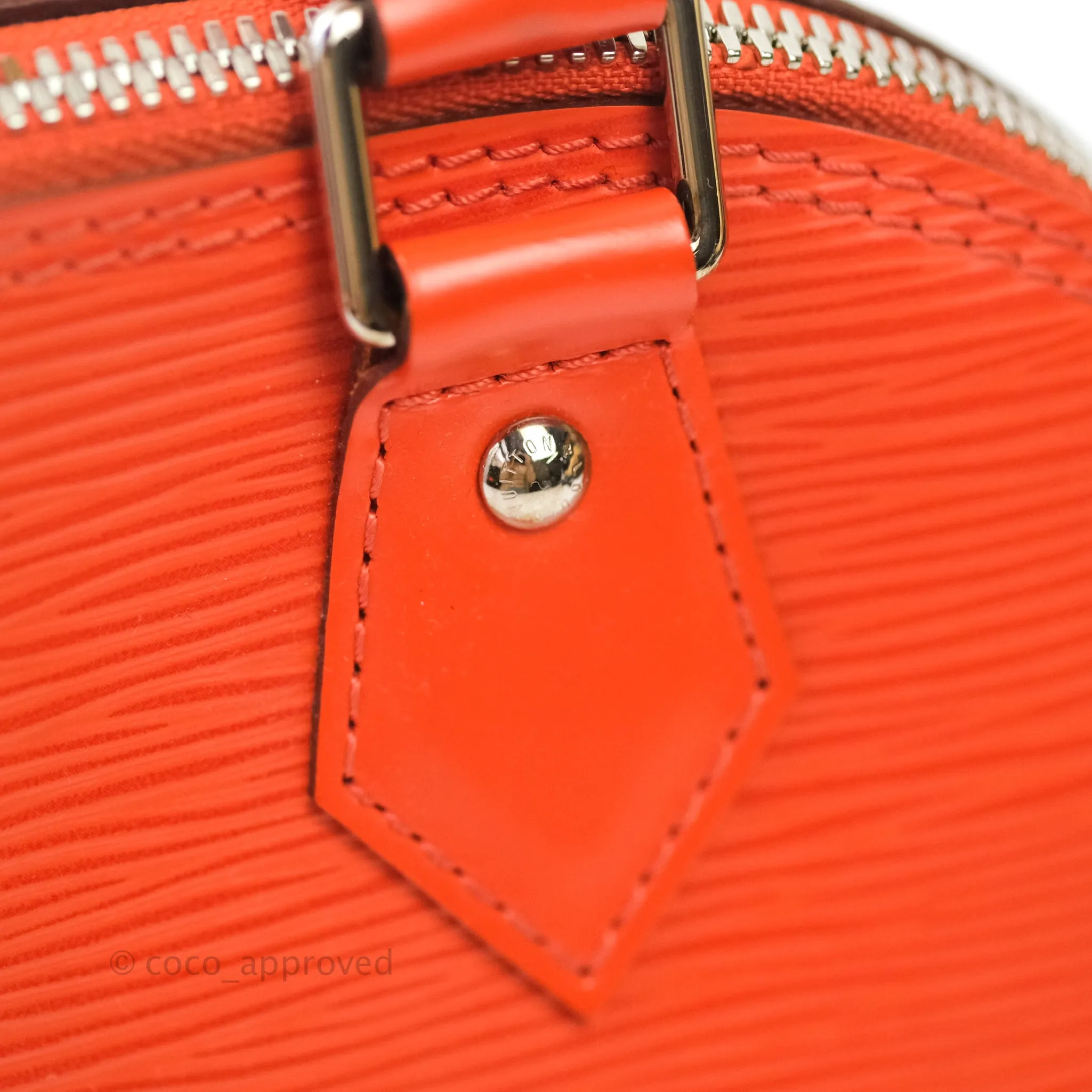 Louis Vuitton Epi Alma BB Orange Silver Hardware