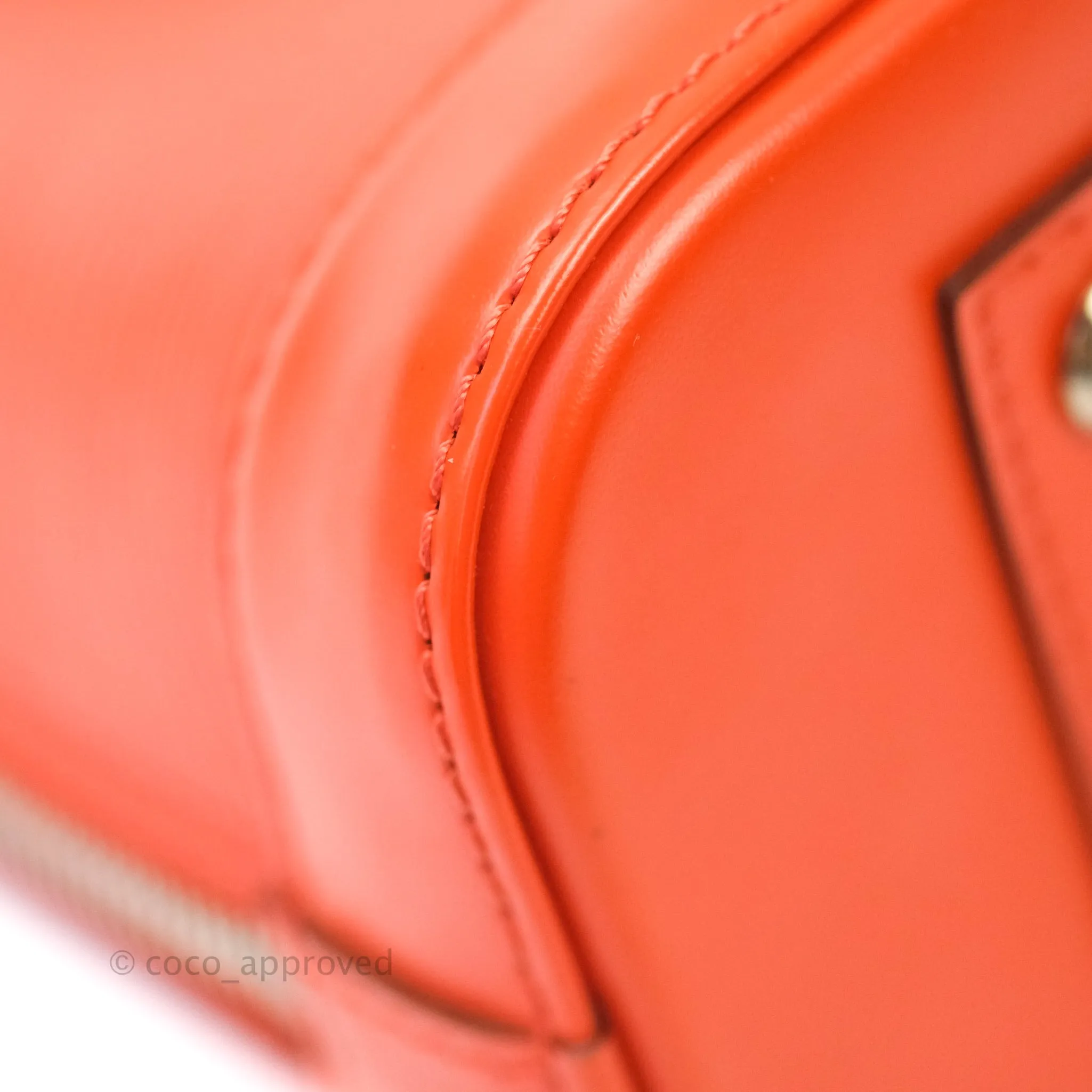 Louis Vuitton Epi Alma BB Orange Silver Hardware